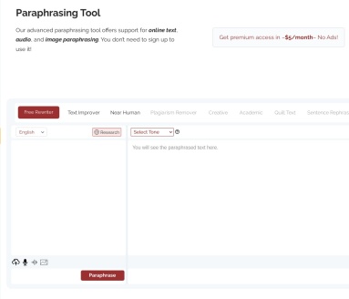 Paraphrasing Tool-释义工具