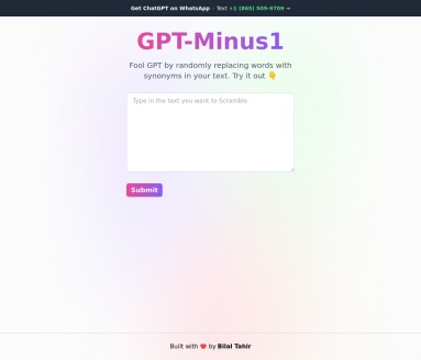 GPT-Minus1