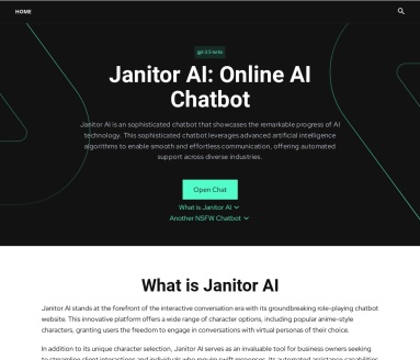 Janitor AI:在线人工智能聊天机器人