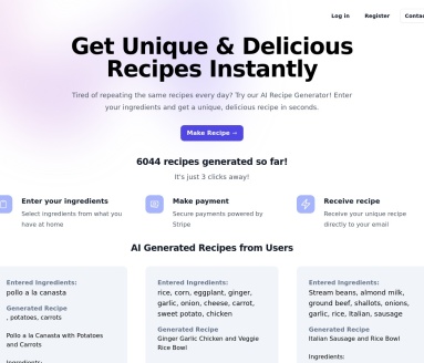 AI Recipe Generator-配方生成器