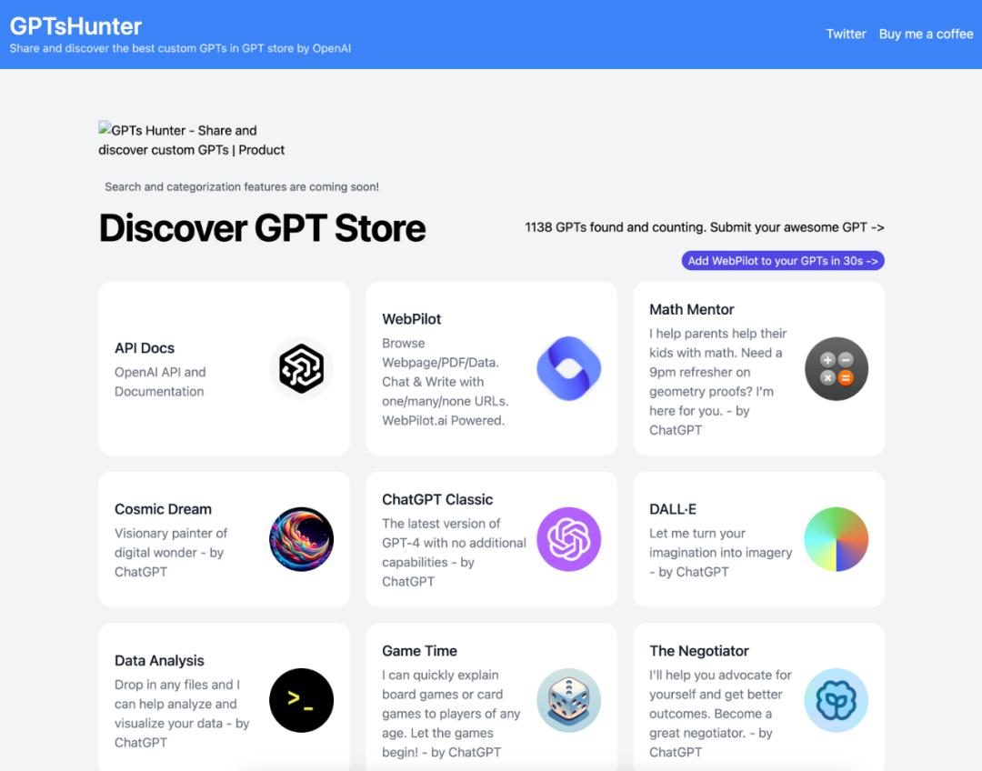 GPTsHunter-GPT Store