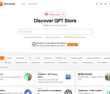 GPTsHunter GPTs 发现、分享网站