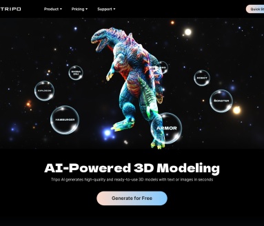 Tripo AI-文本转3D、图像转3D-AI生成3D