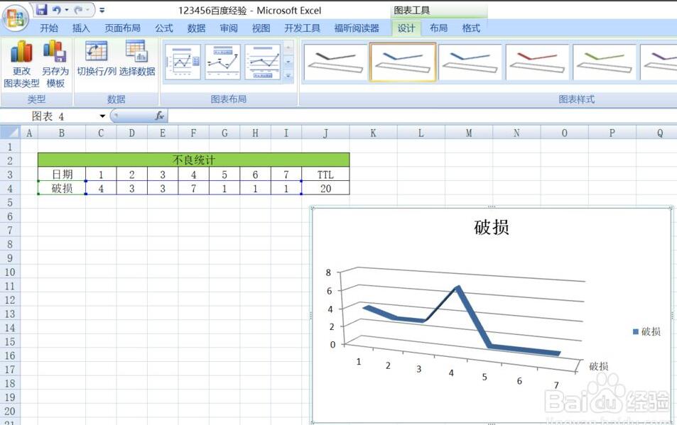 office2007 Excel怎么插入三维折线图 插入三维折线图教程 热门软件技巧解析教程和日常应用问题教程