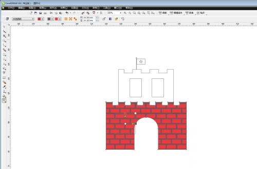 cdr x6怎么给城堡填充砖墙效果？cdr x6给城堡填充砖墙效果教程 热门软件技巧教程和常见应用问题