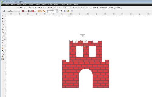 cdr x6怎么给城堡填充砖墙效果？cdr x6给城堡填充砖墙效果教程 热门软件技巧教程和常见应用问题