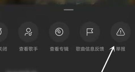 汽水音乐举报音乐方法：点击菜单选举报，选择类型完成举报