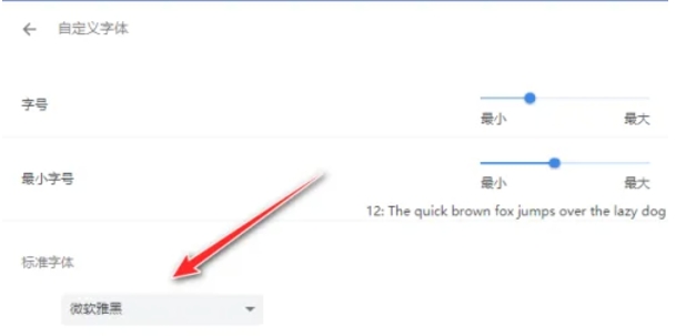 谷歌浏览器自定义字体的方法步骤
