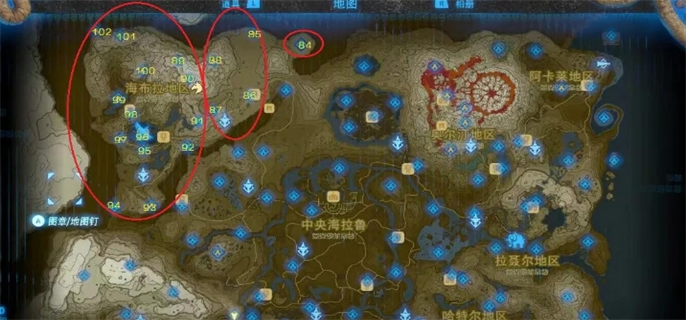 《塞尔达传说荒野之息》全神庙地图位置大公开：神庙都在哪？