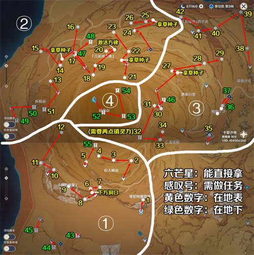 《揭秘：原神千壑沙地究竟分布着多少草神瞳 》