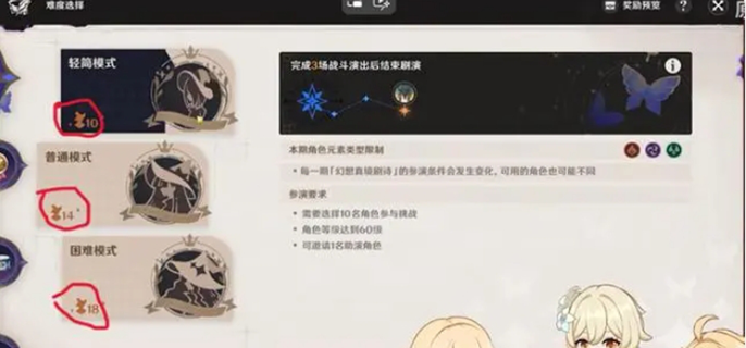 原神幻想真境剧诗玩法奖励汇总：困难模式可获原石数量揭秘