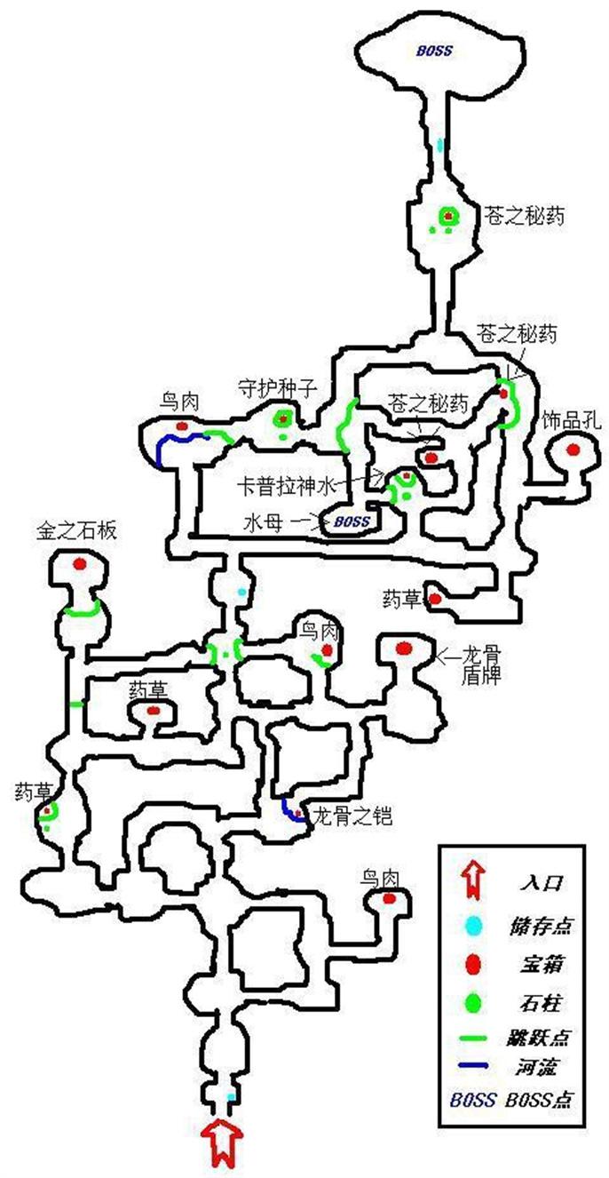 伊苏6纳比斯汀的方舟绿水洞地图路线图：绿水洞究竟该怎么去？