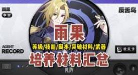 绝区零雨果养成突破材料全解析，一文知晓所需物品