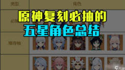 原神新手必看！首批值得抽取的五星角色大盘点