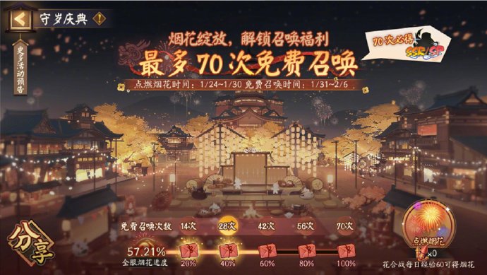 阴阳师新春守岁庆典活动什么时候开启