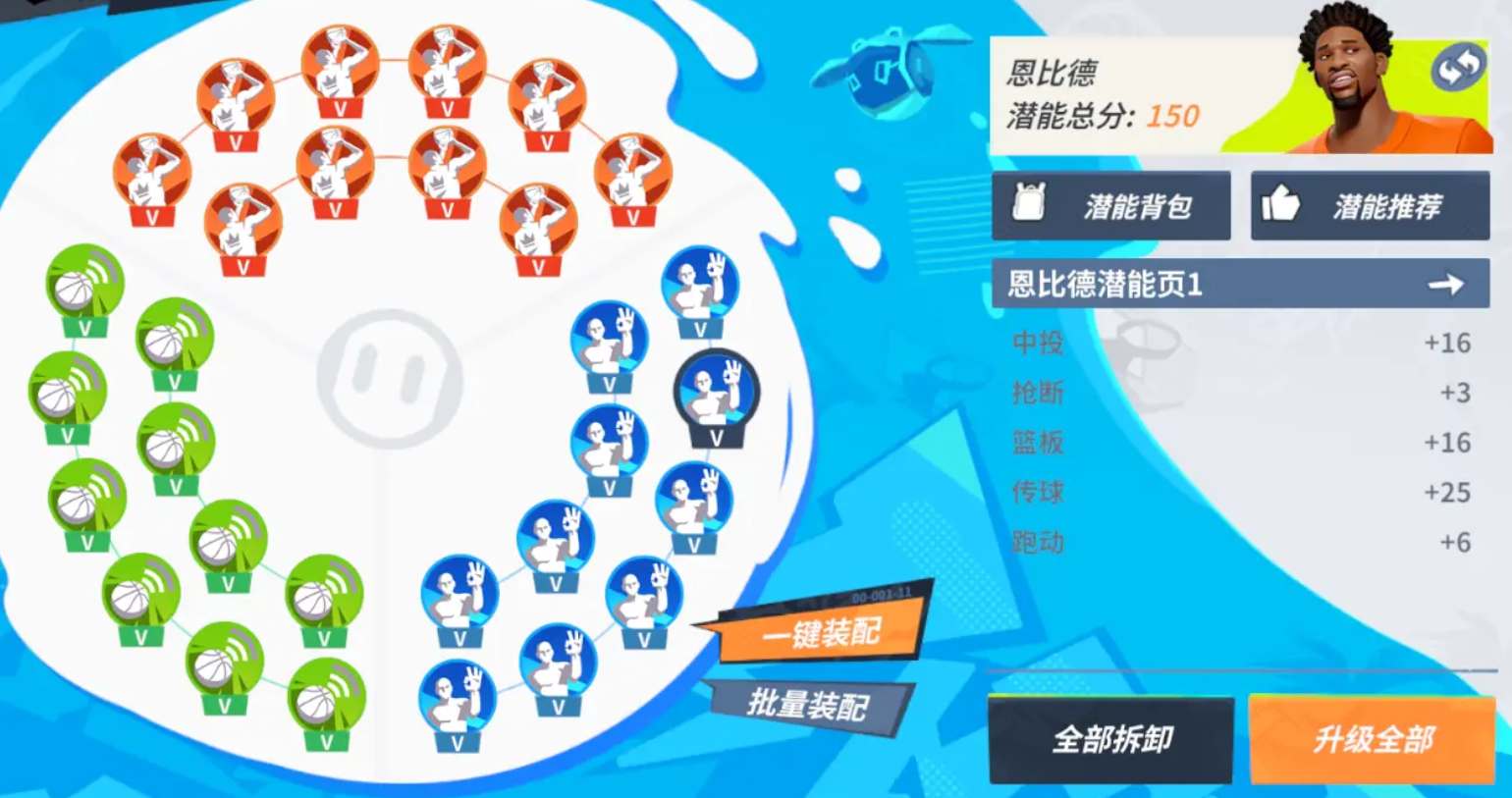 全明星街球派对恩比德潜能如何加点