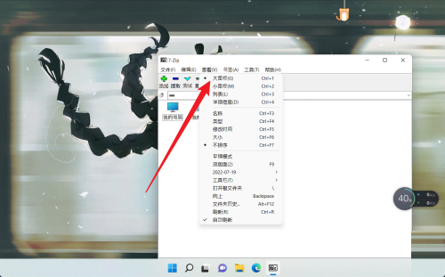 7 Zip(64位)怎么设置大图标显示 设置大图标显示的方法