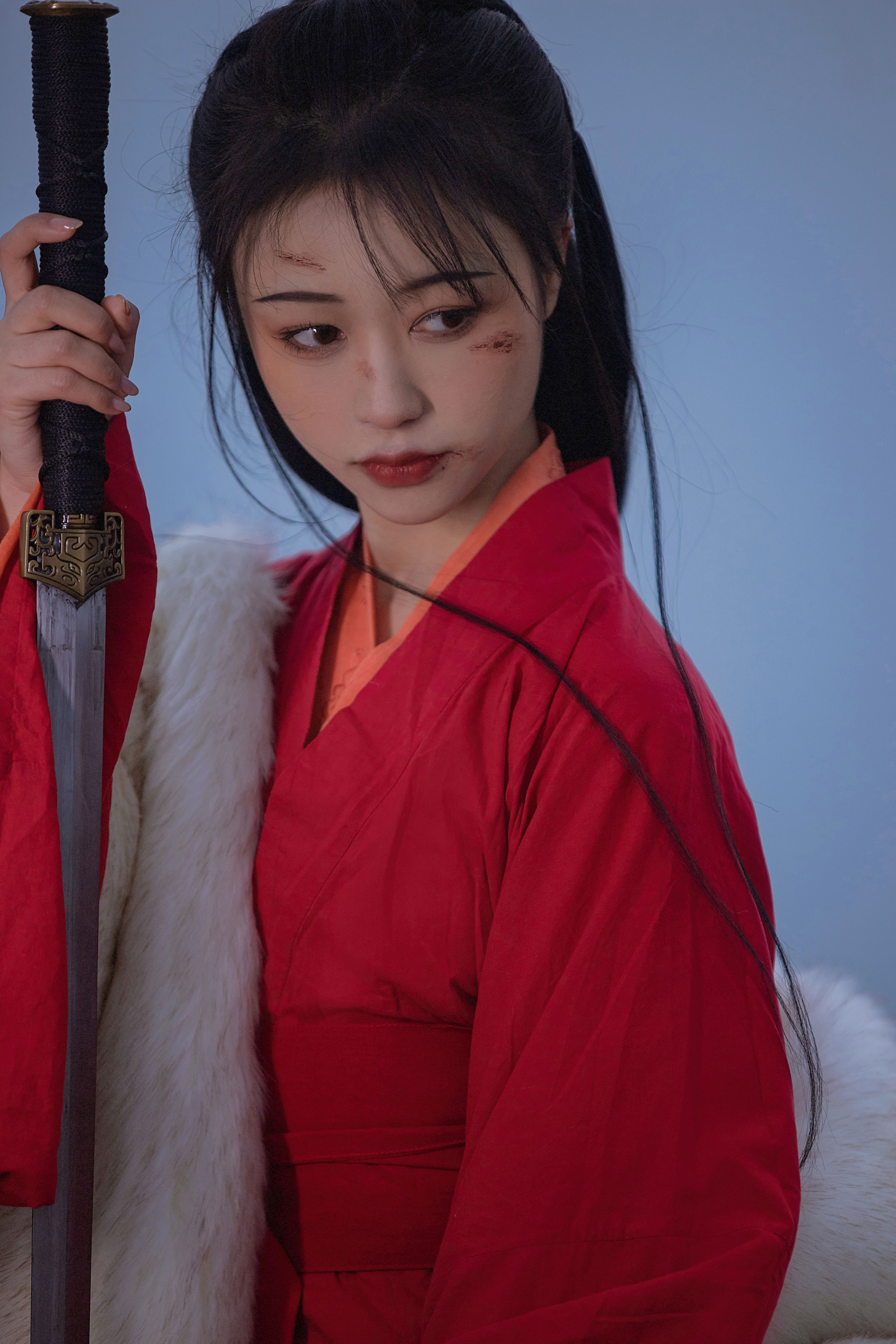 西沉 武侠 女侠 古风红衣女子 古风 意境