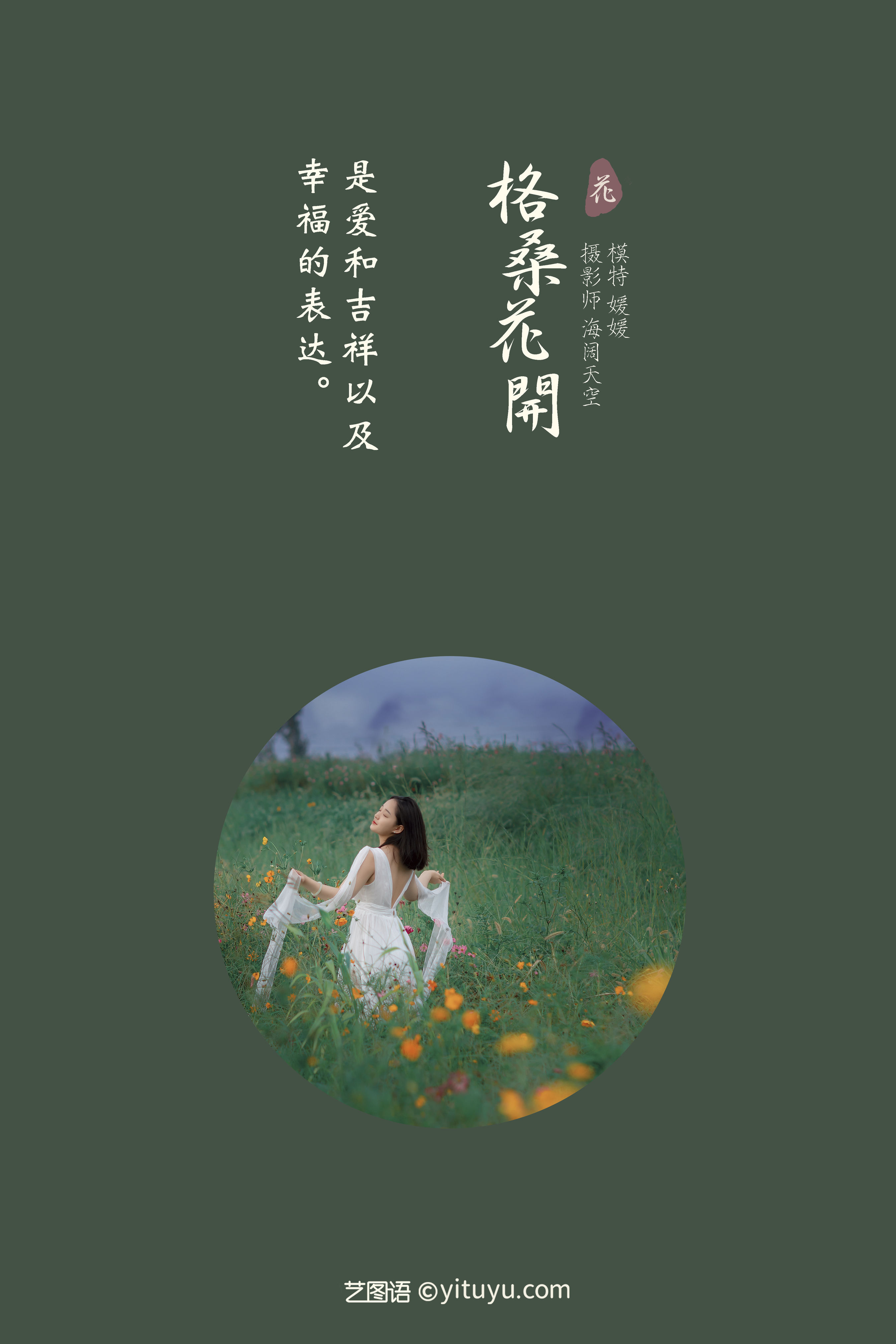 格桑花开 创意 花 女生 唯美 意境