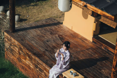 和风物语，日式庭院里的少女写真 日系 少女 日式和风