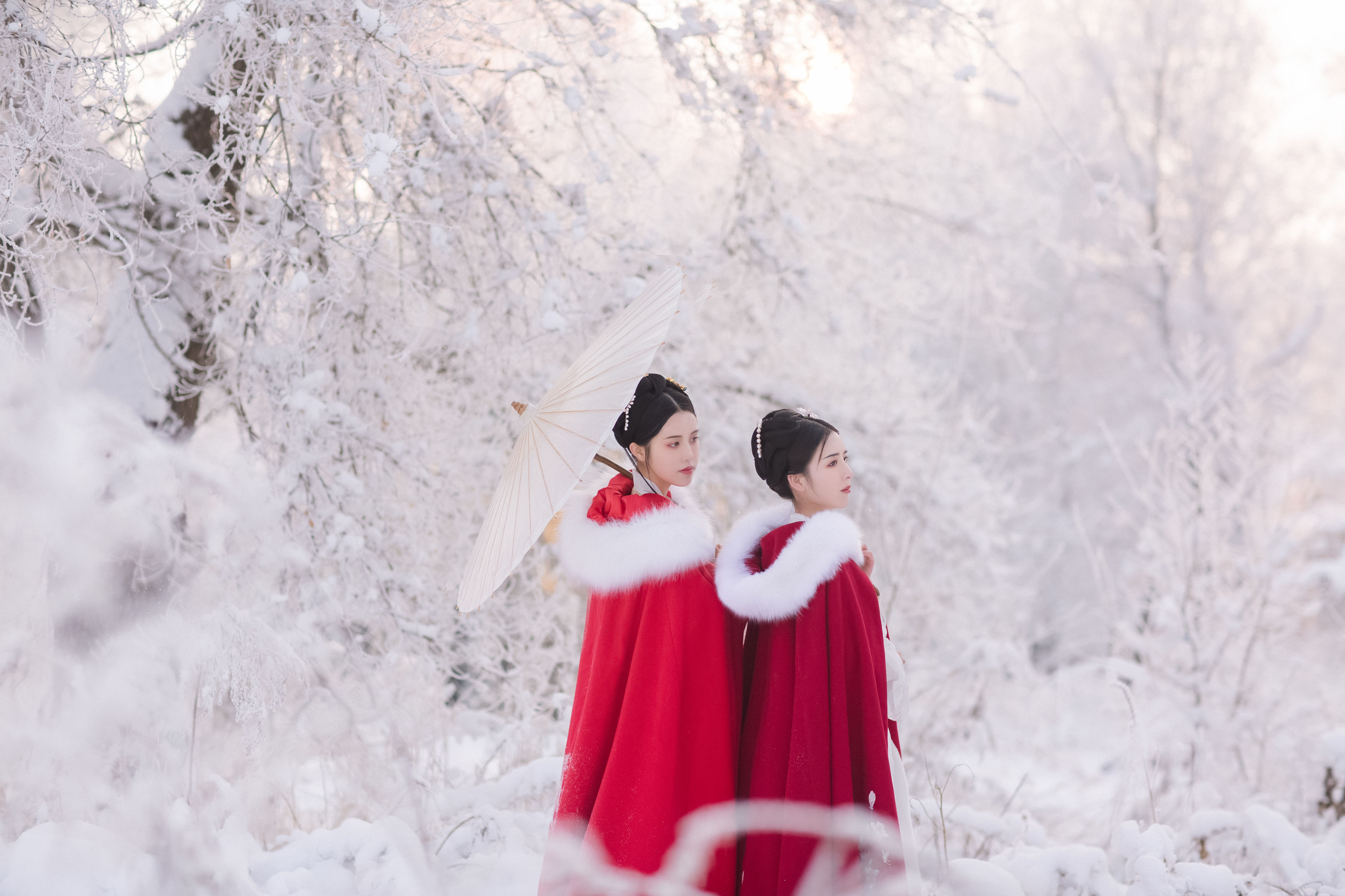 异乡雪 雪景 冬天 古风 闺蜜