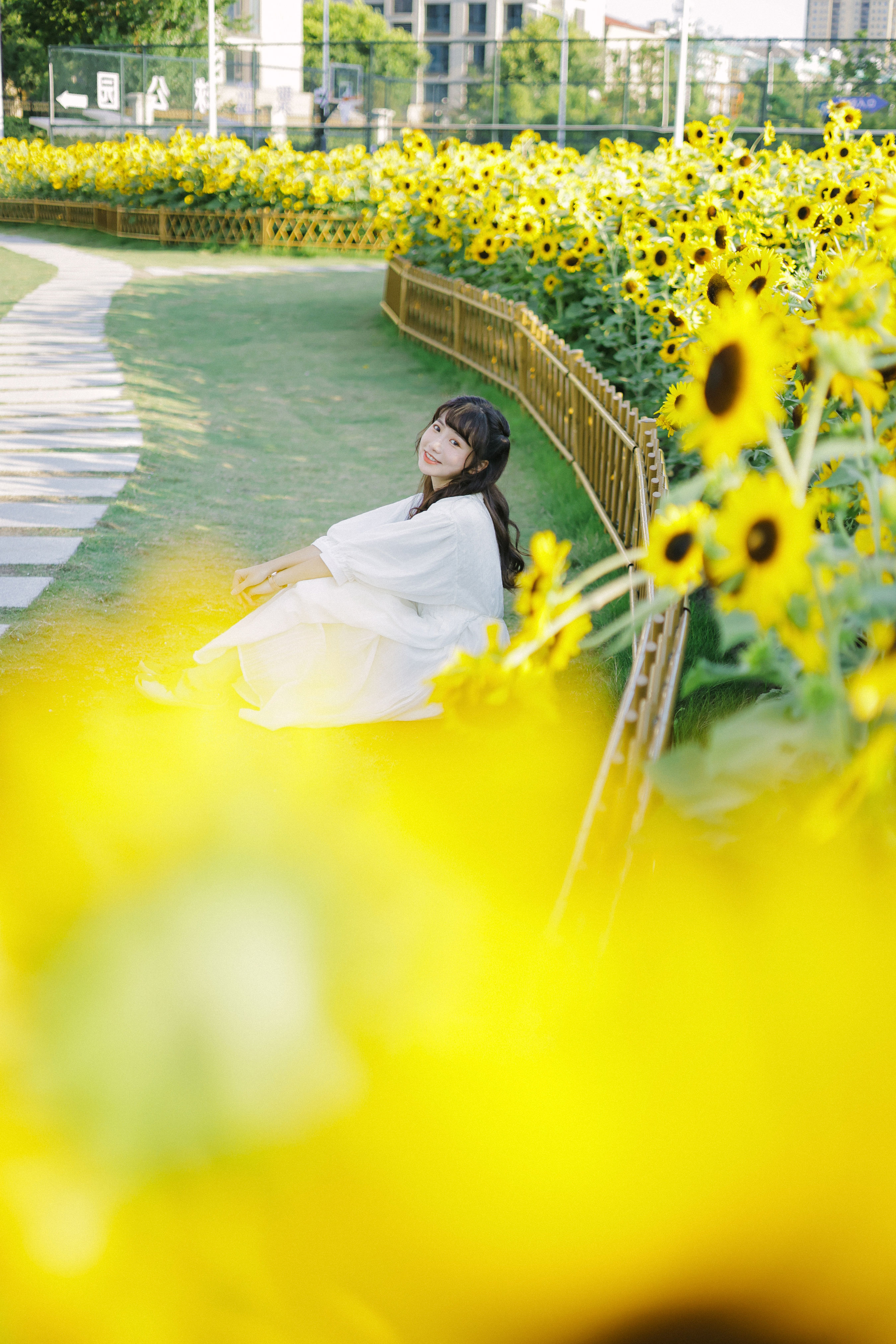 阳光下的花和你 日系 少女 向日葵 花 写真集