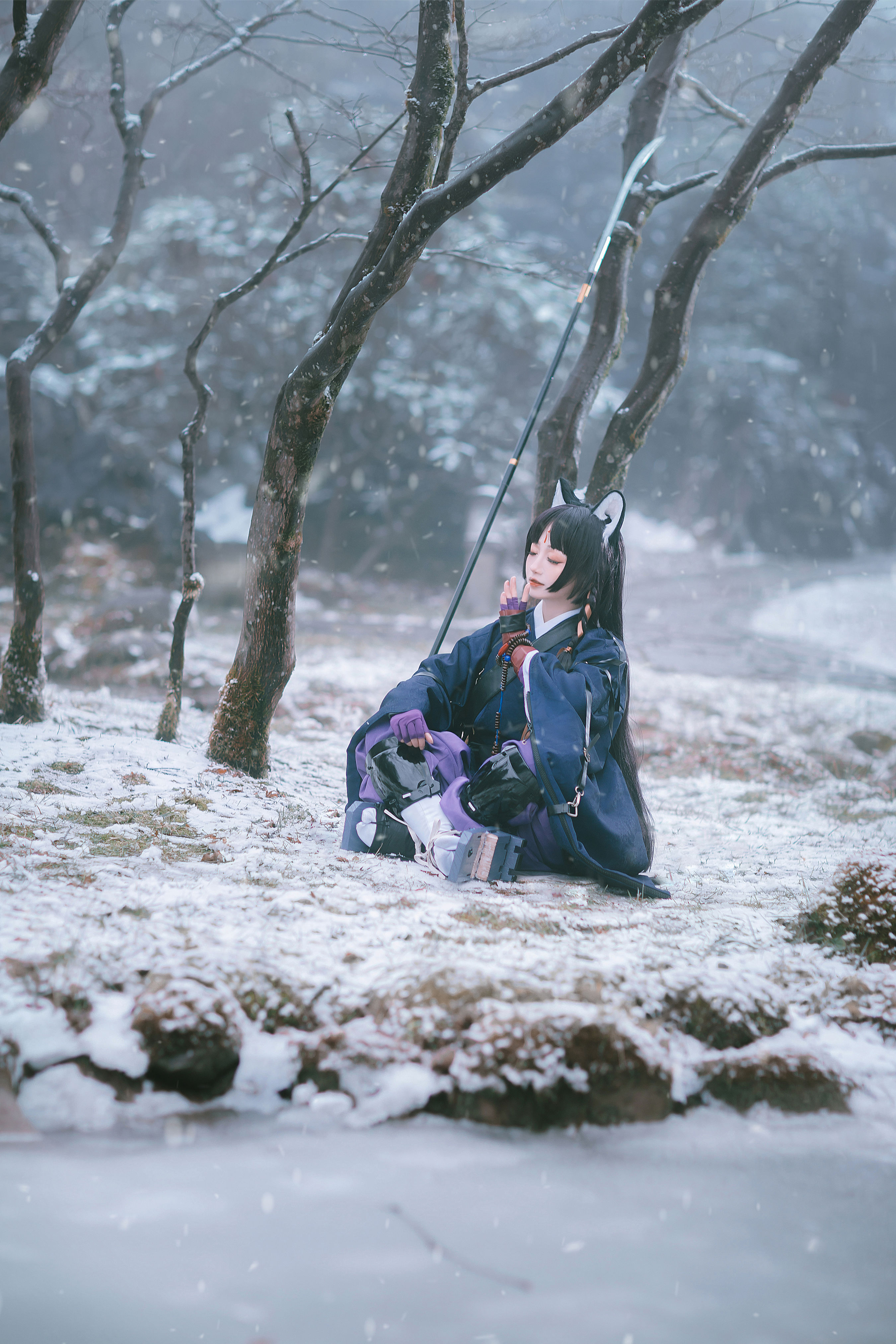 嵯峨 ~雪山的修炼 Cosplay 山林 冬天 雪景 树林