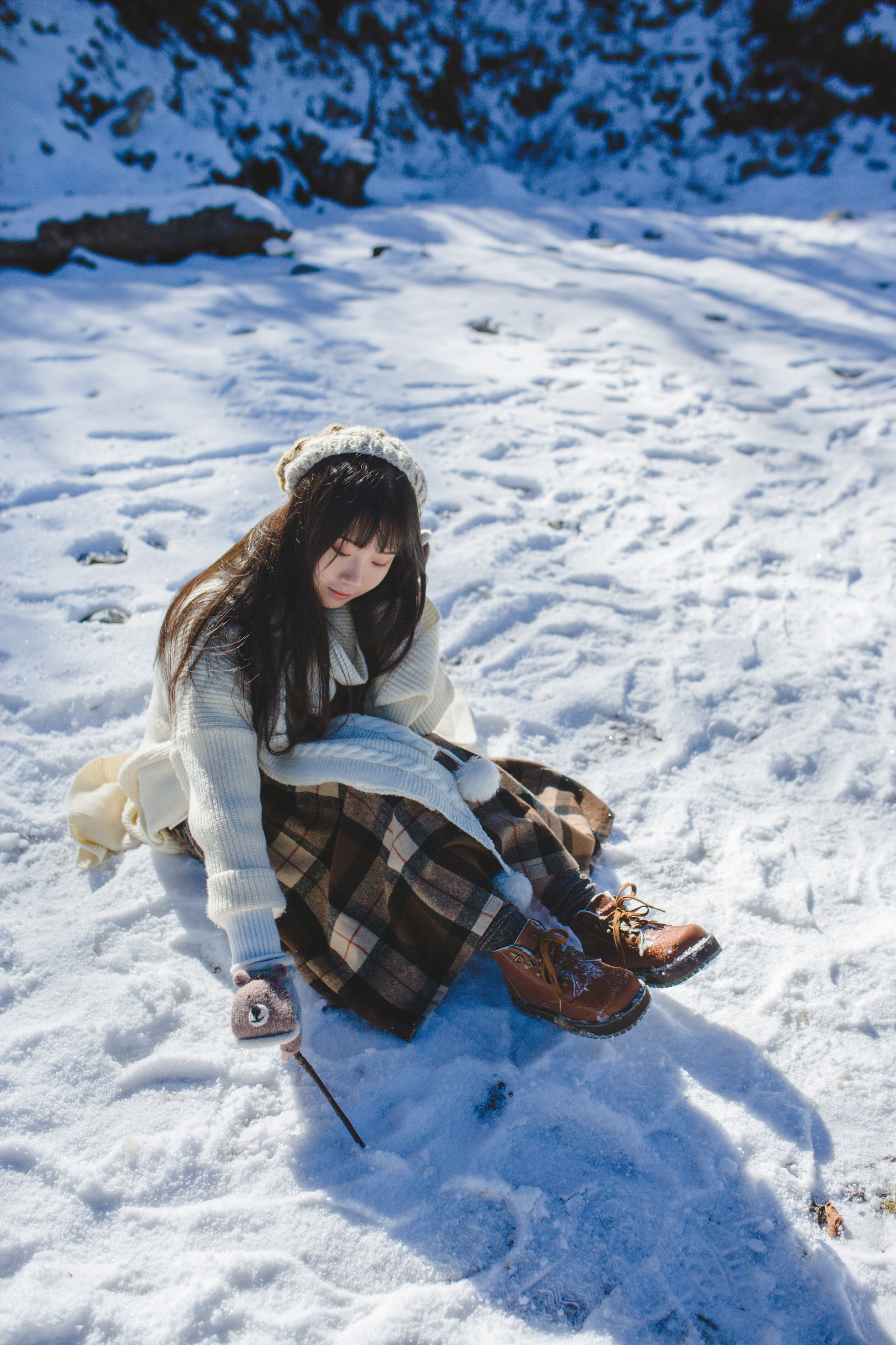 雪の華 雪景 胶片 日系 少女