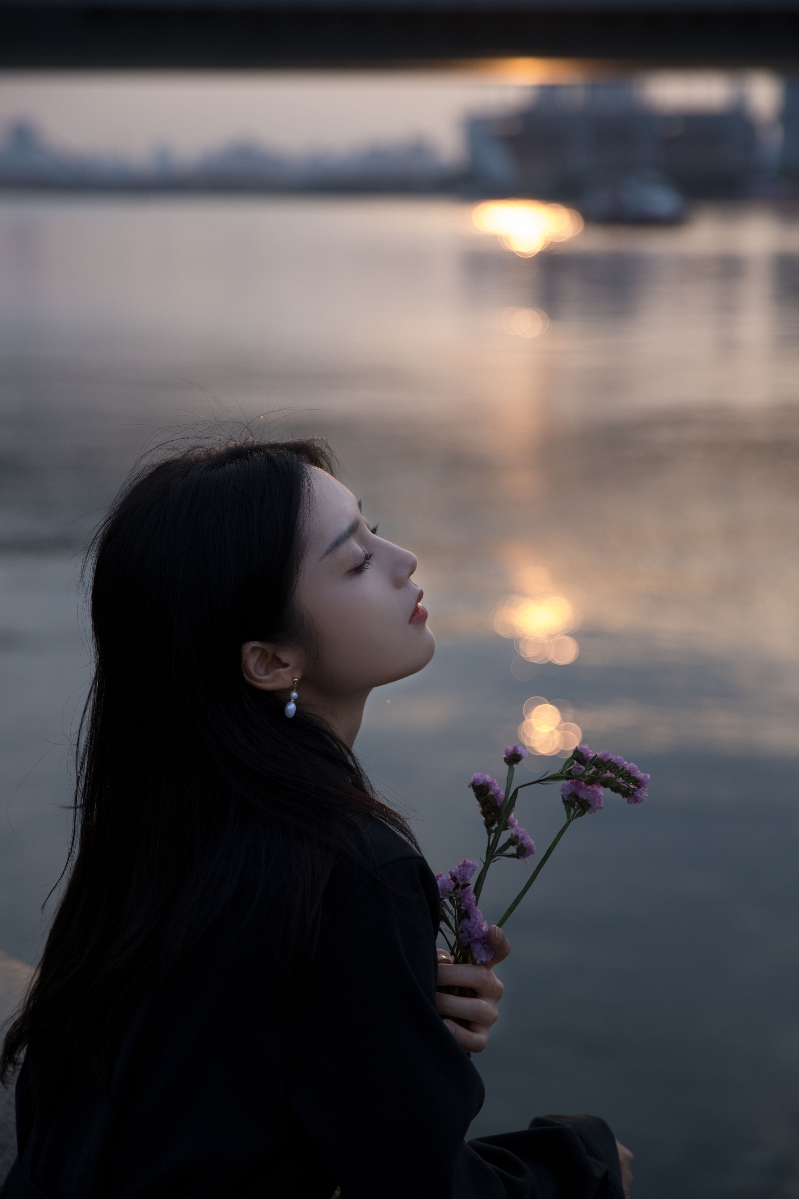 晚风 街拍 思念 伤感 港风 女生 夜景人像