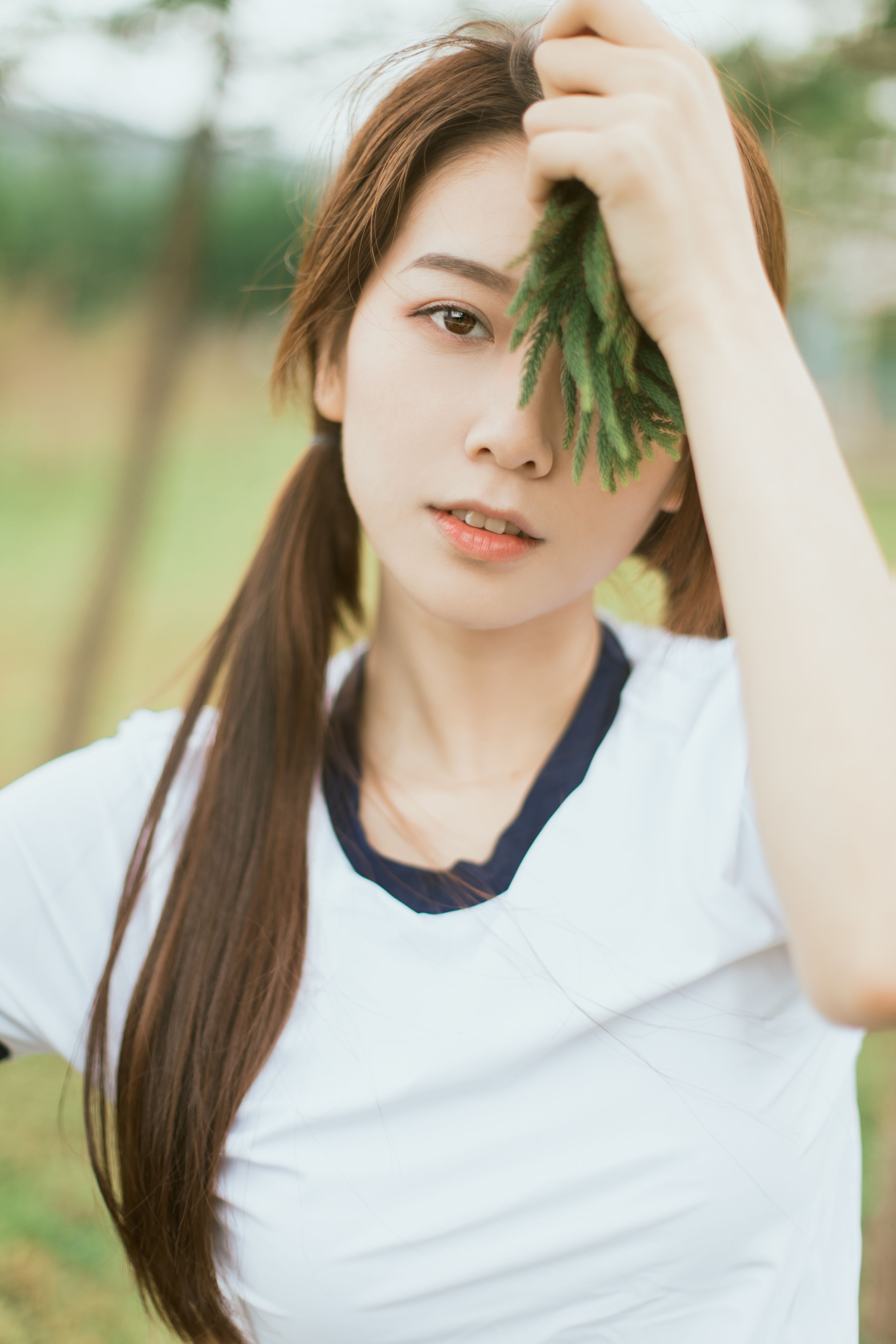 花开的季节 小清新 美好 少女 花 夏天 树林