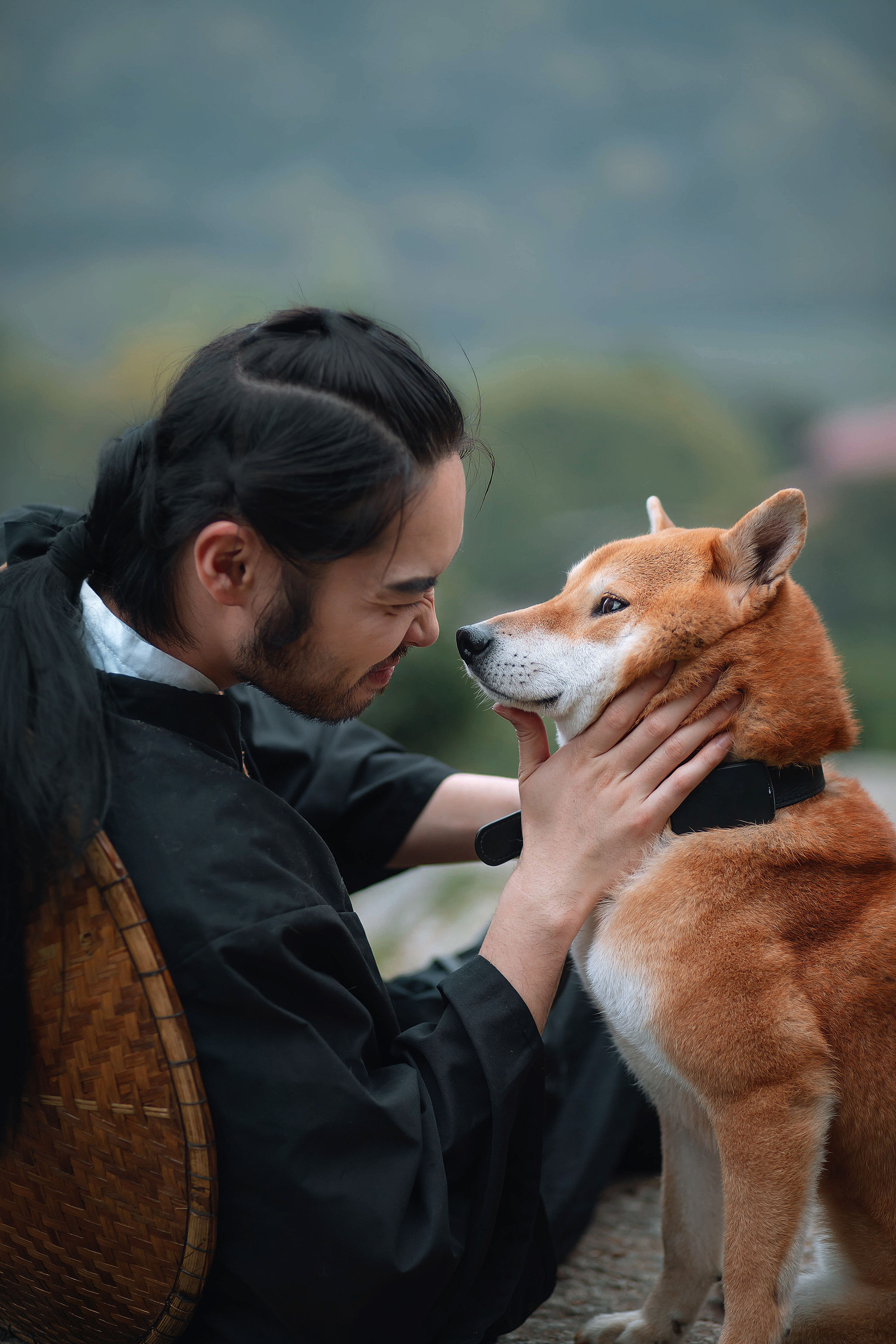 犬侍 意境 艺术 创意 古风 武侠 男生 山林