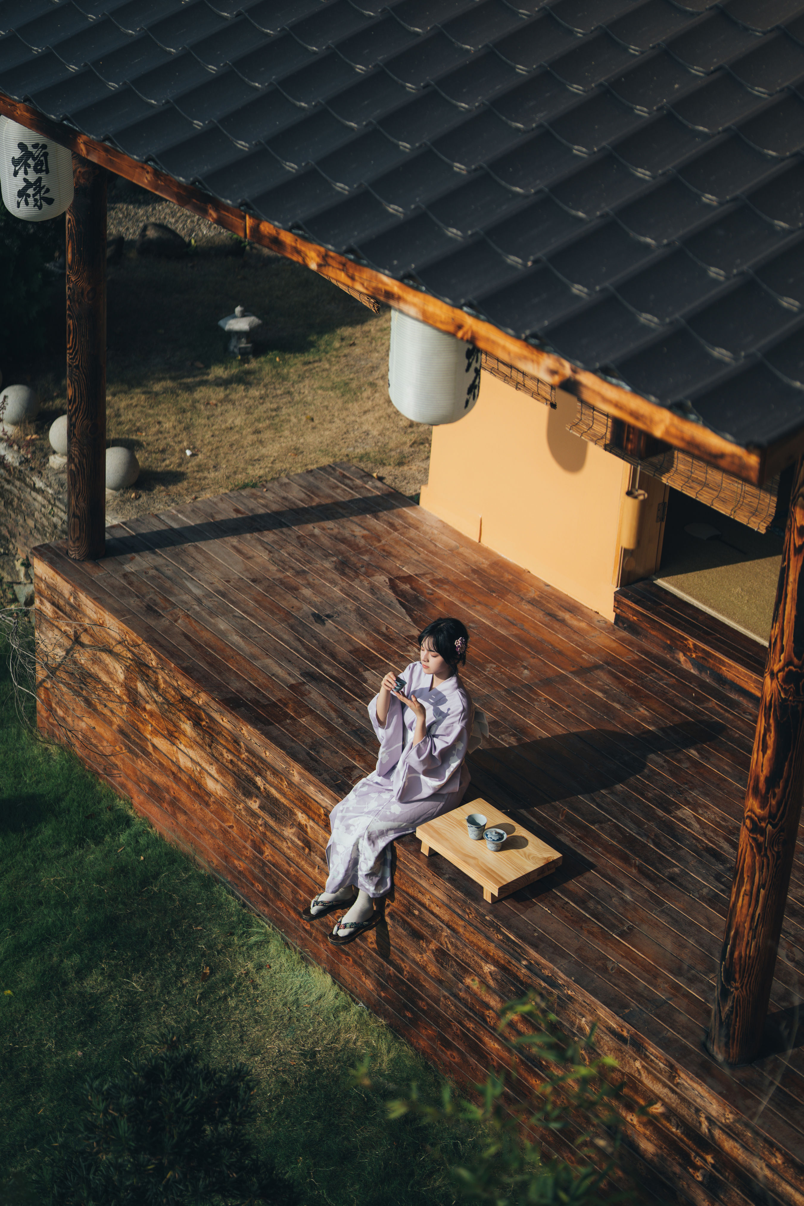 和风物语，日式庭院里的少女写真 日系 少女 日式和风