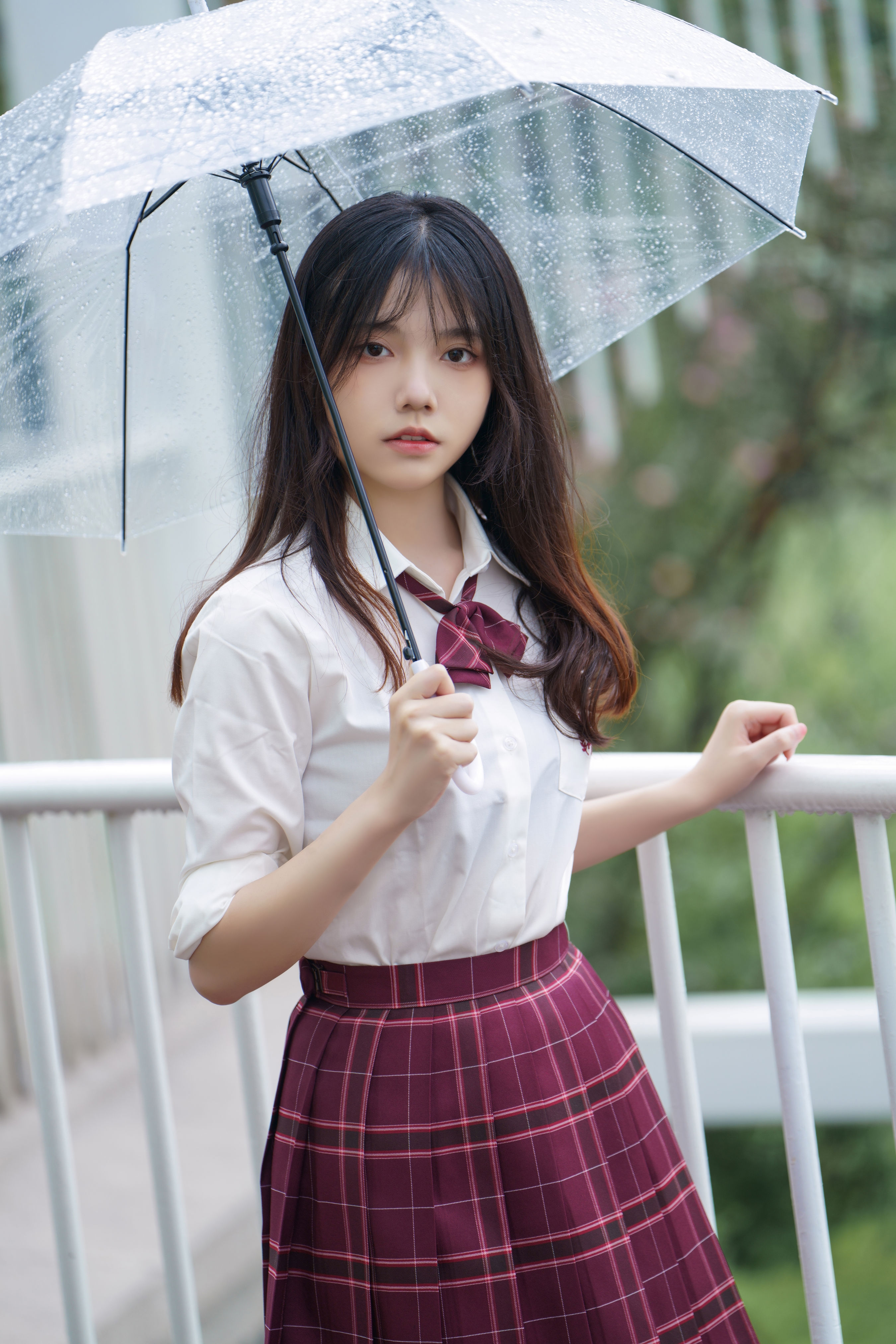 雨之秋 街拍 少女 下雨天 写真集