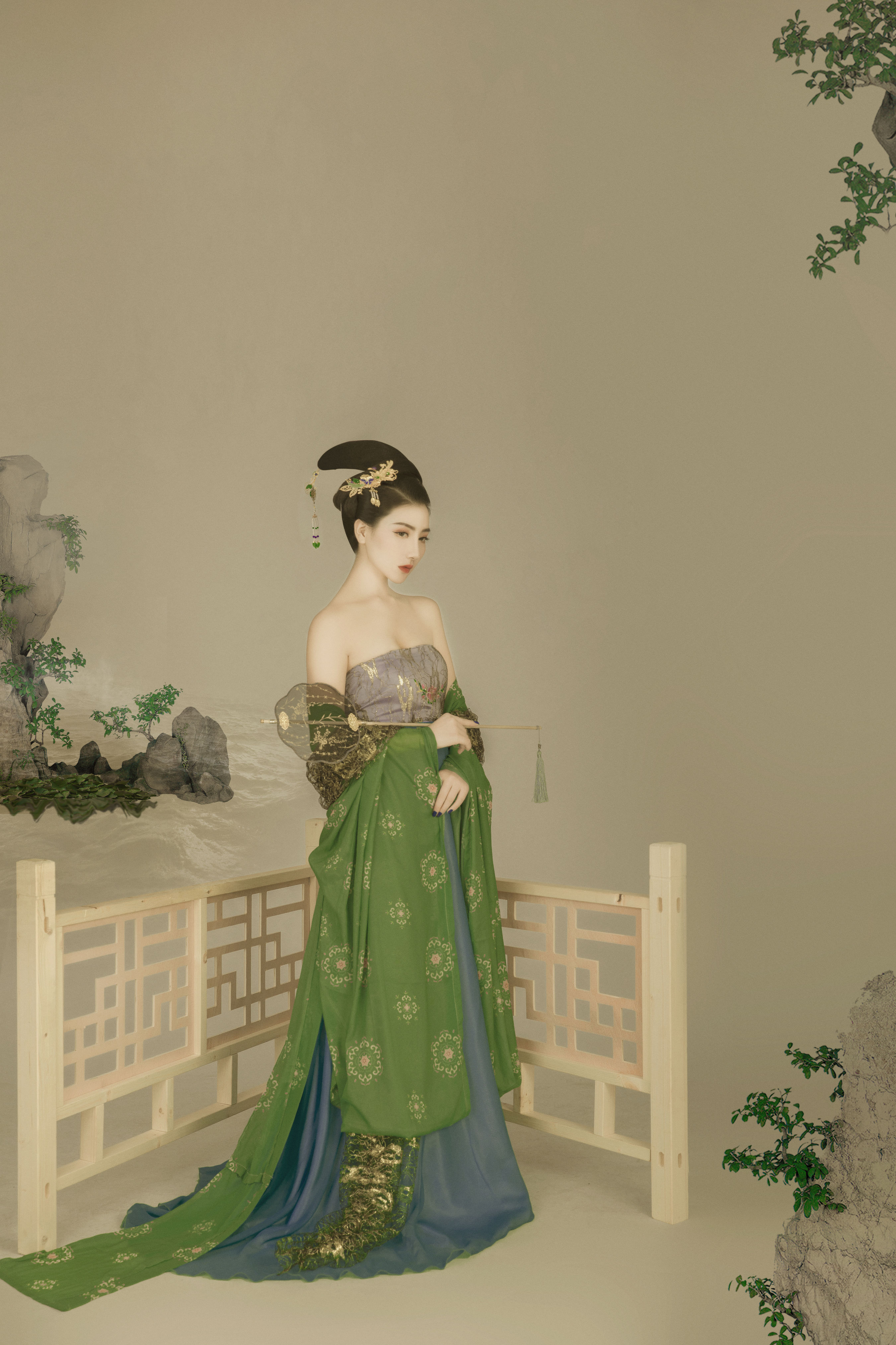 燕山亭 工笔画 画意摄影 唯美 古风 美女 艺术 中国风 精美