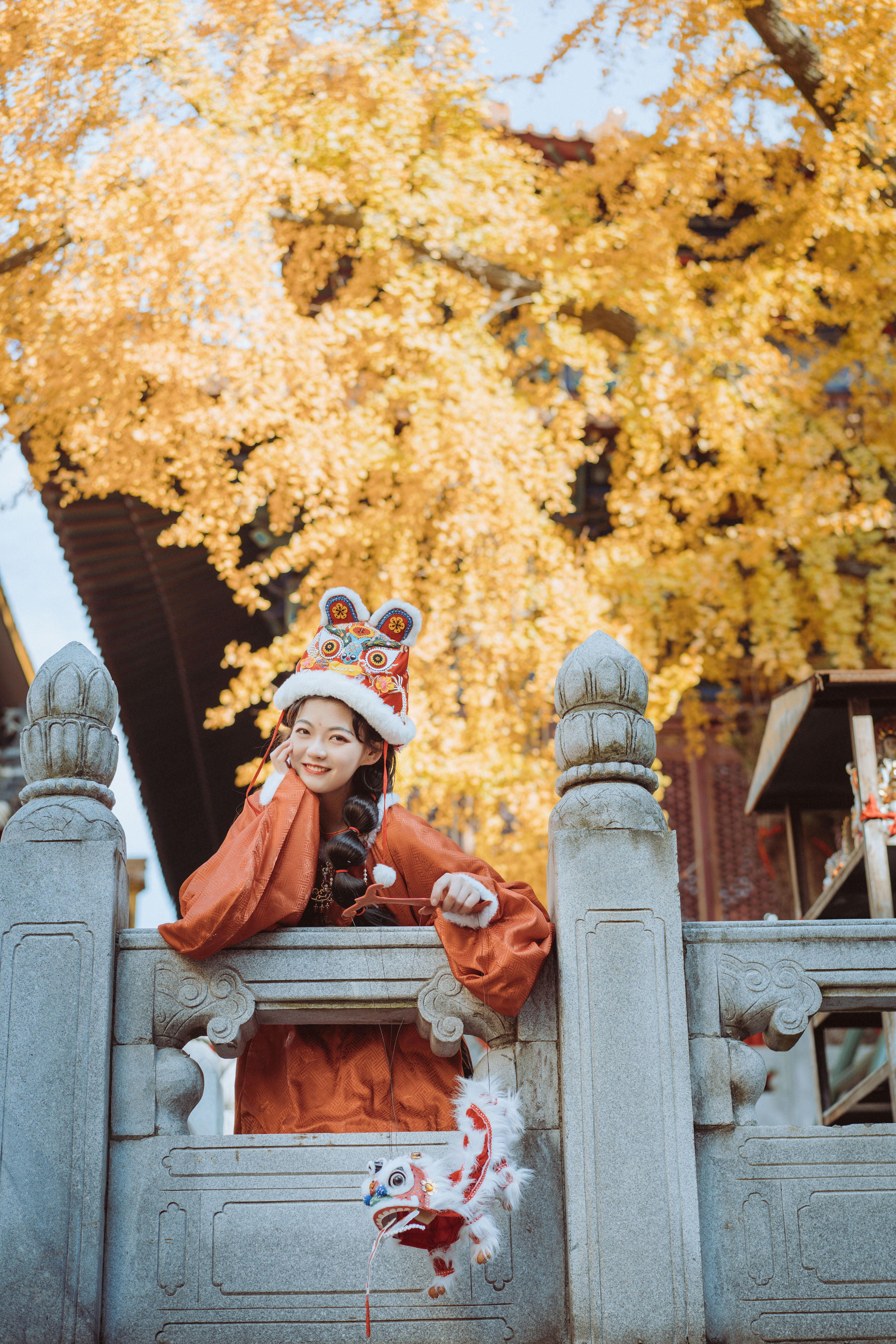 虎运呈祥 街拍 春节 古装 萌妹子