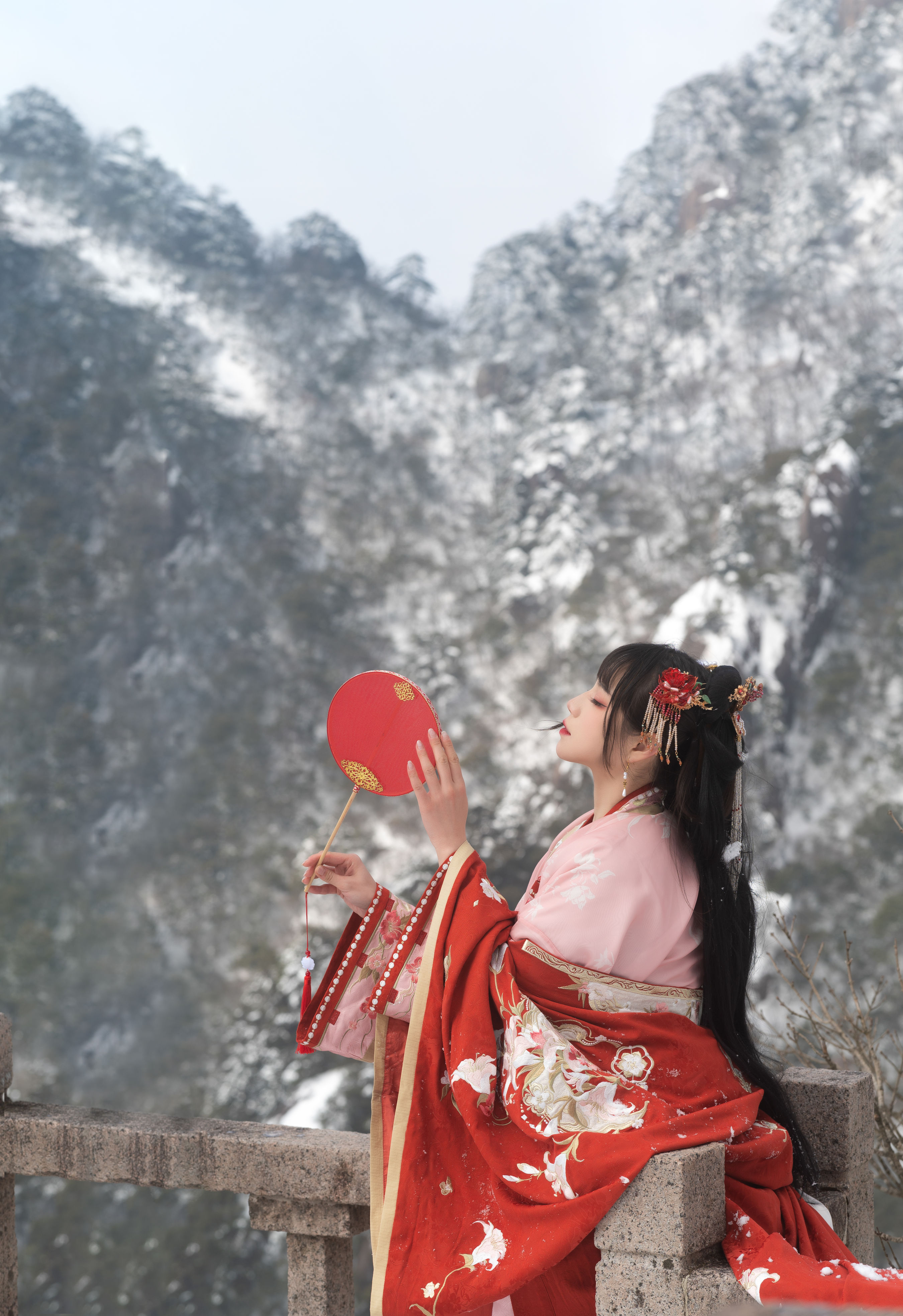 踏雪 雪景 冬天 古装