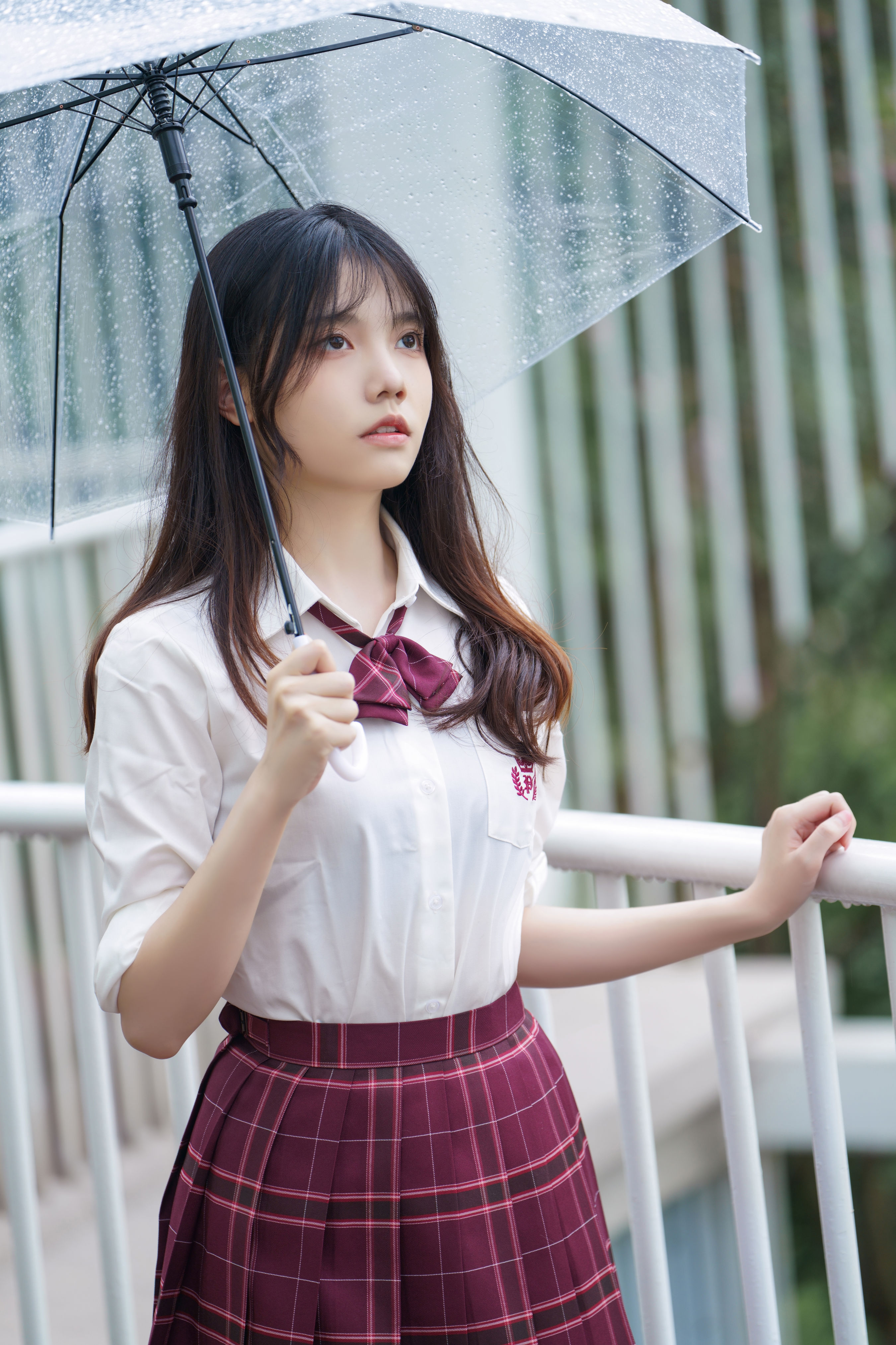 雨之秋 街拍 少女 下雨天 写真集