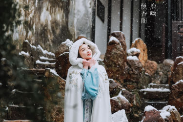 春雪 雪景 意境 古装 优美 艺术 美女 冬天