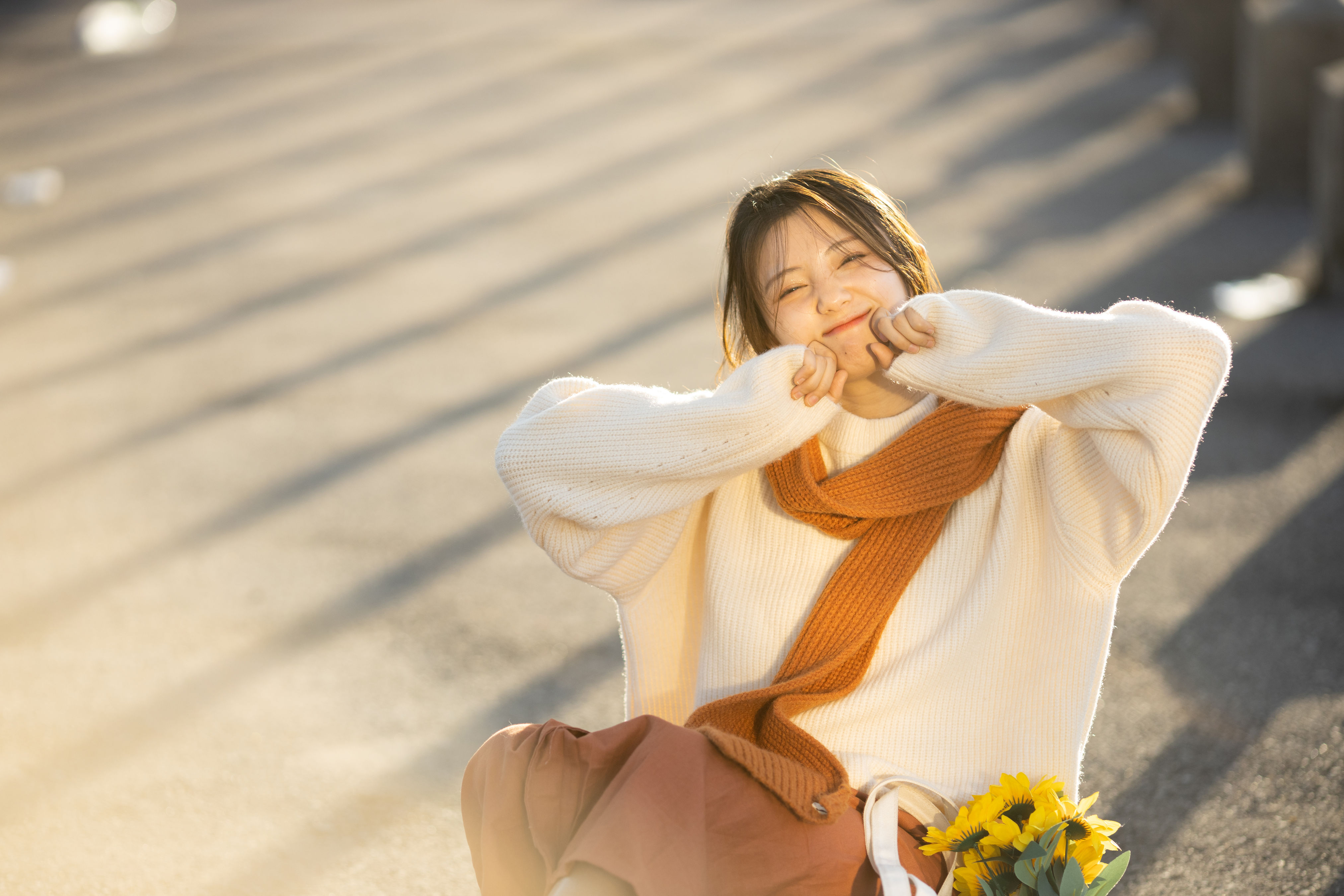 逆阳暖冬 街拍 小清新 日系 精美 漂亮 冬天 少女 写真集