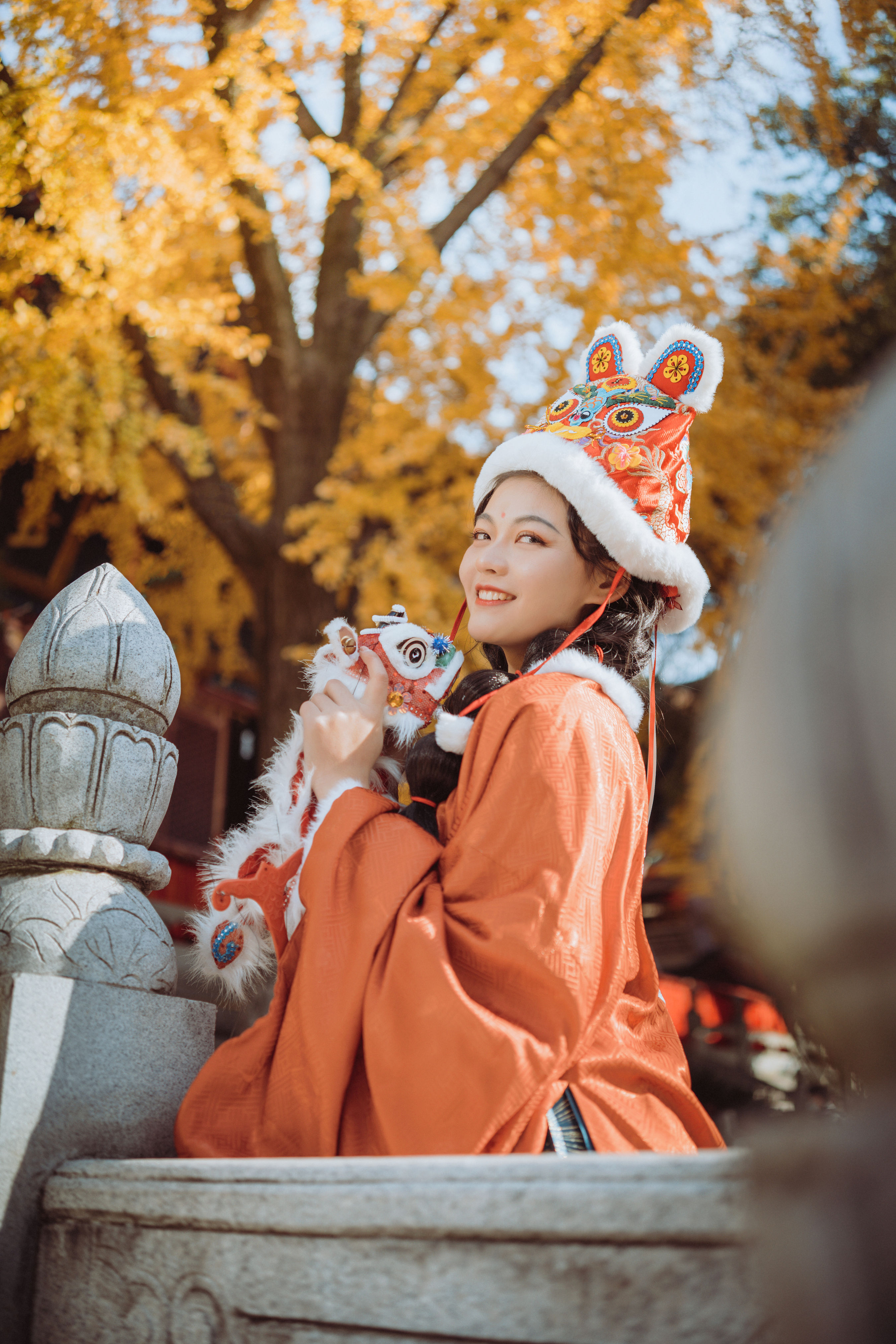 虎运呈祥 街拍 春节 古装 萌妹子