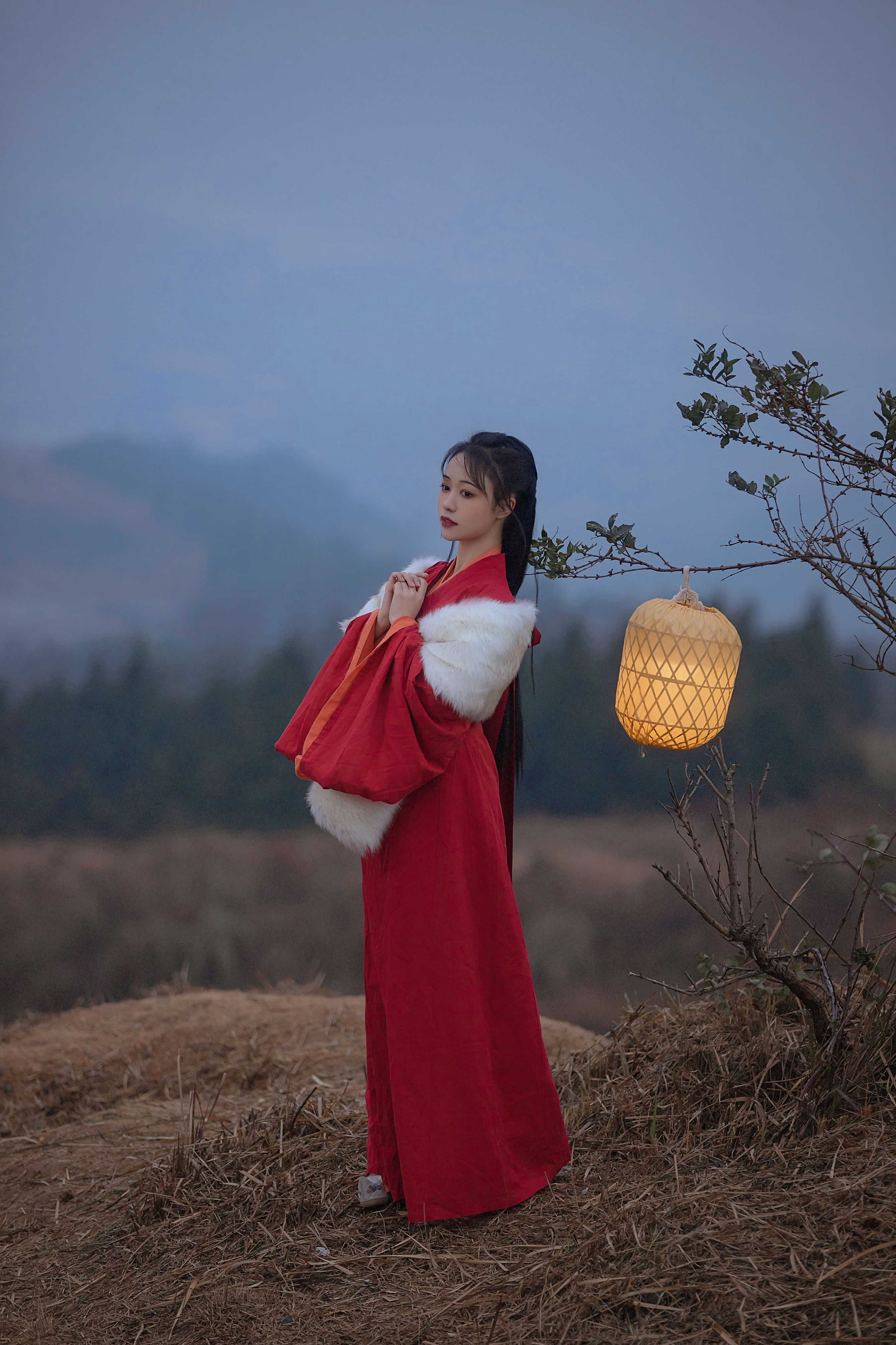 西沉 武侠 女侠 古风红衣女子 古风 意境