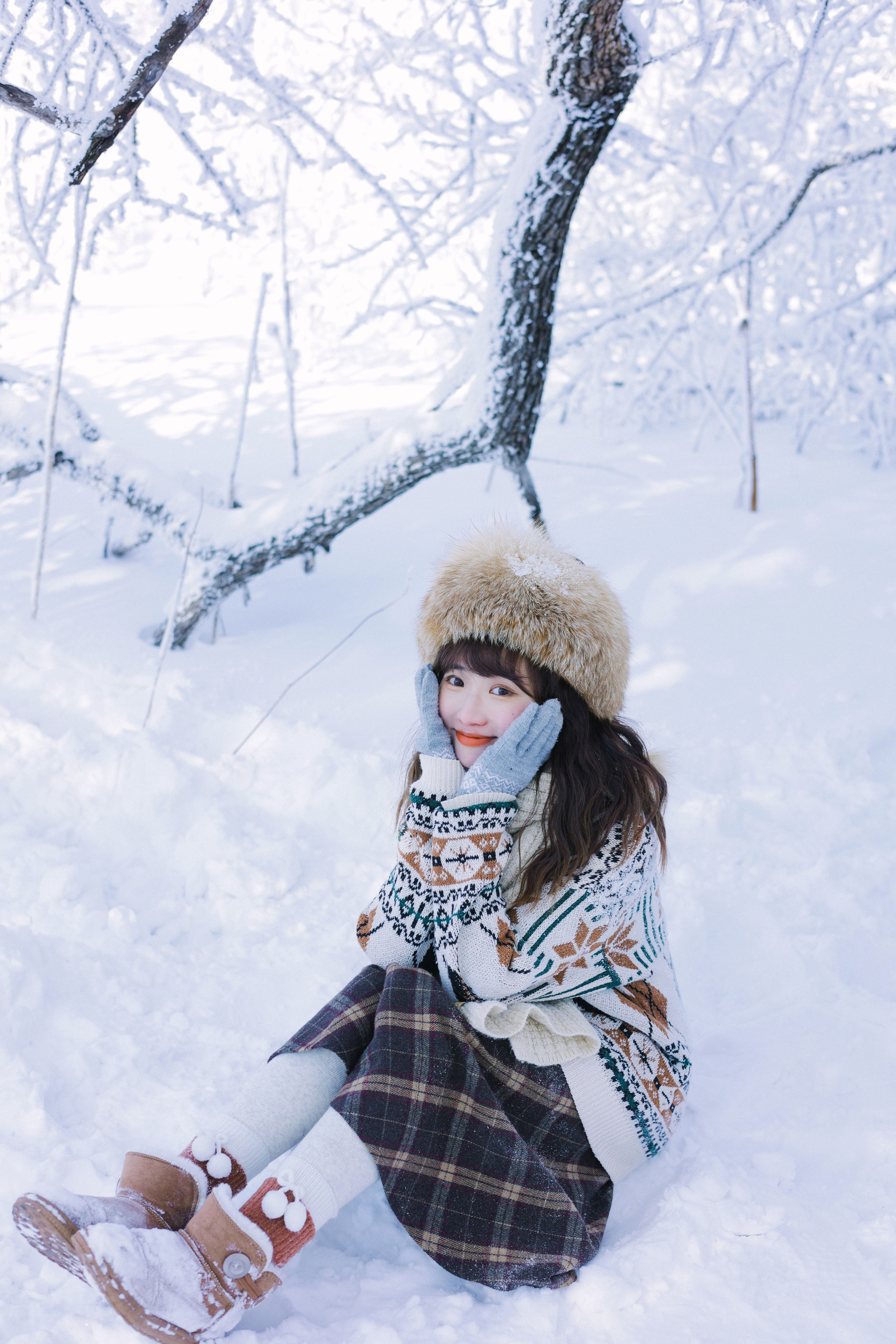 北国的雪 日系 雪景 冬天 女生 美女写真集