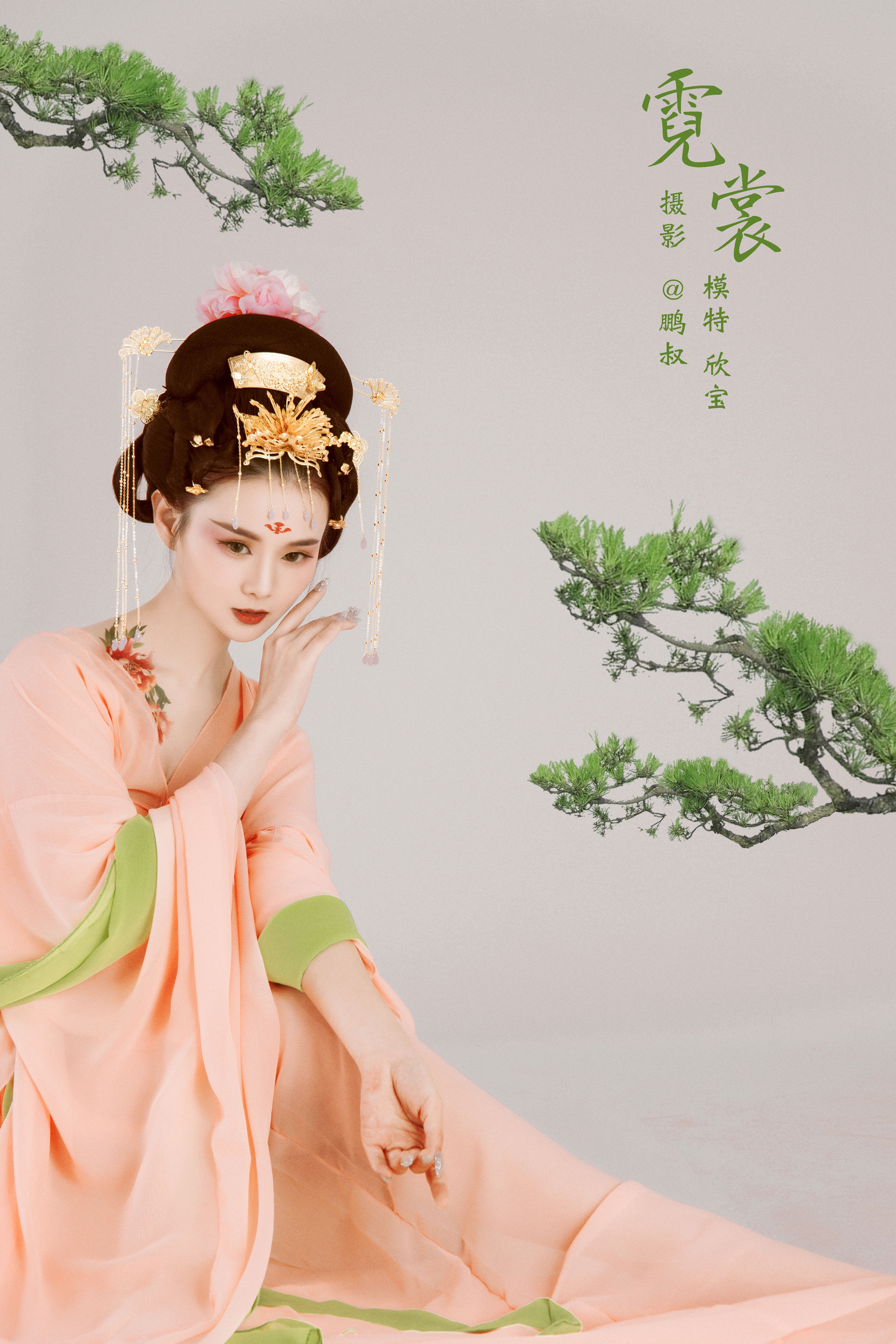 霓裳 工笔画 画意摄影 古风 中国风 艺术 美女 仙气 精美