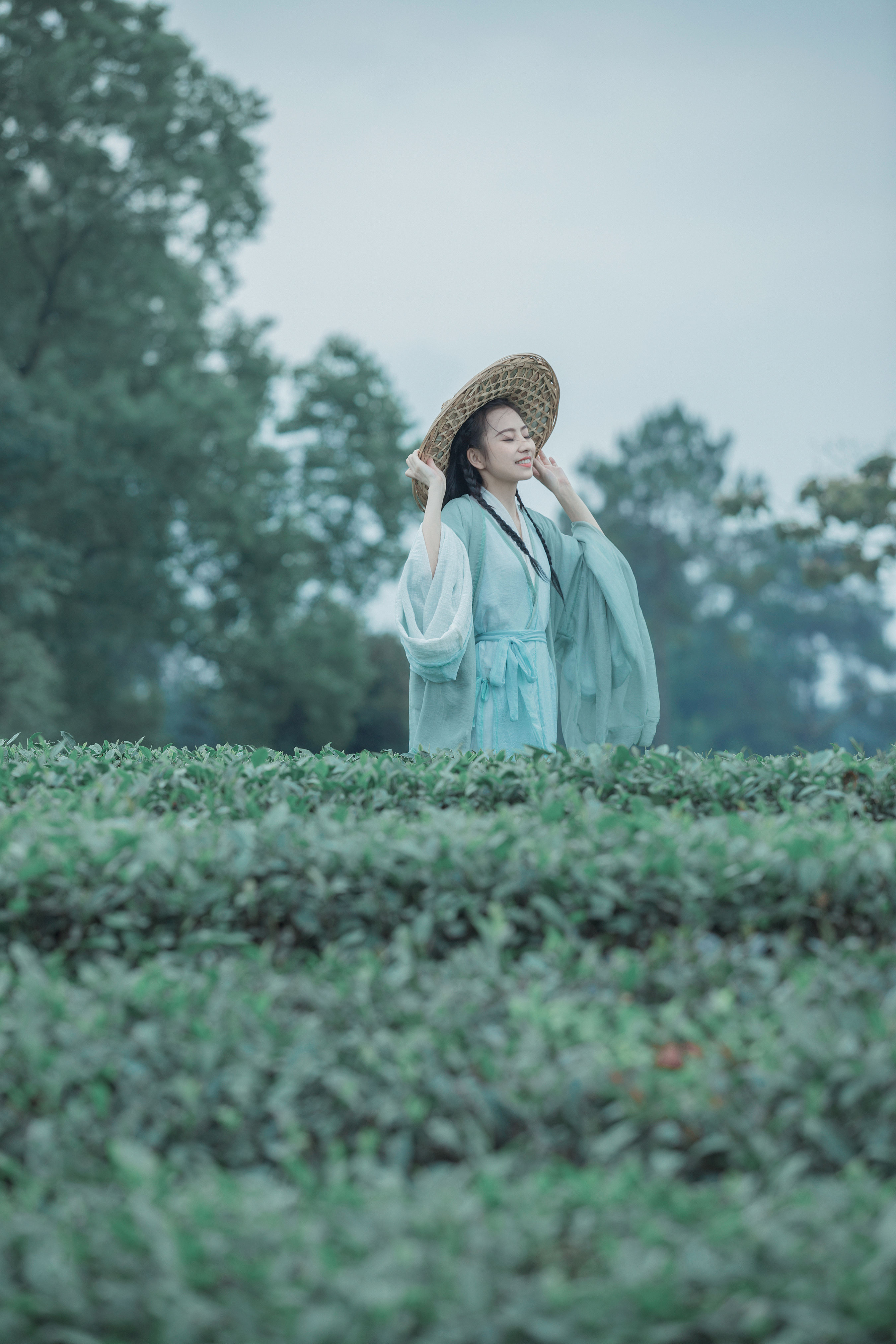 沐青瑶 古风 精美 小清新 采茶女 少女