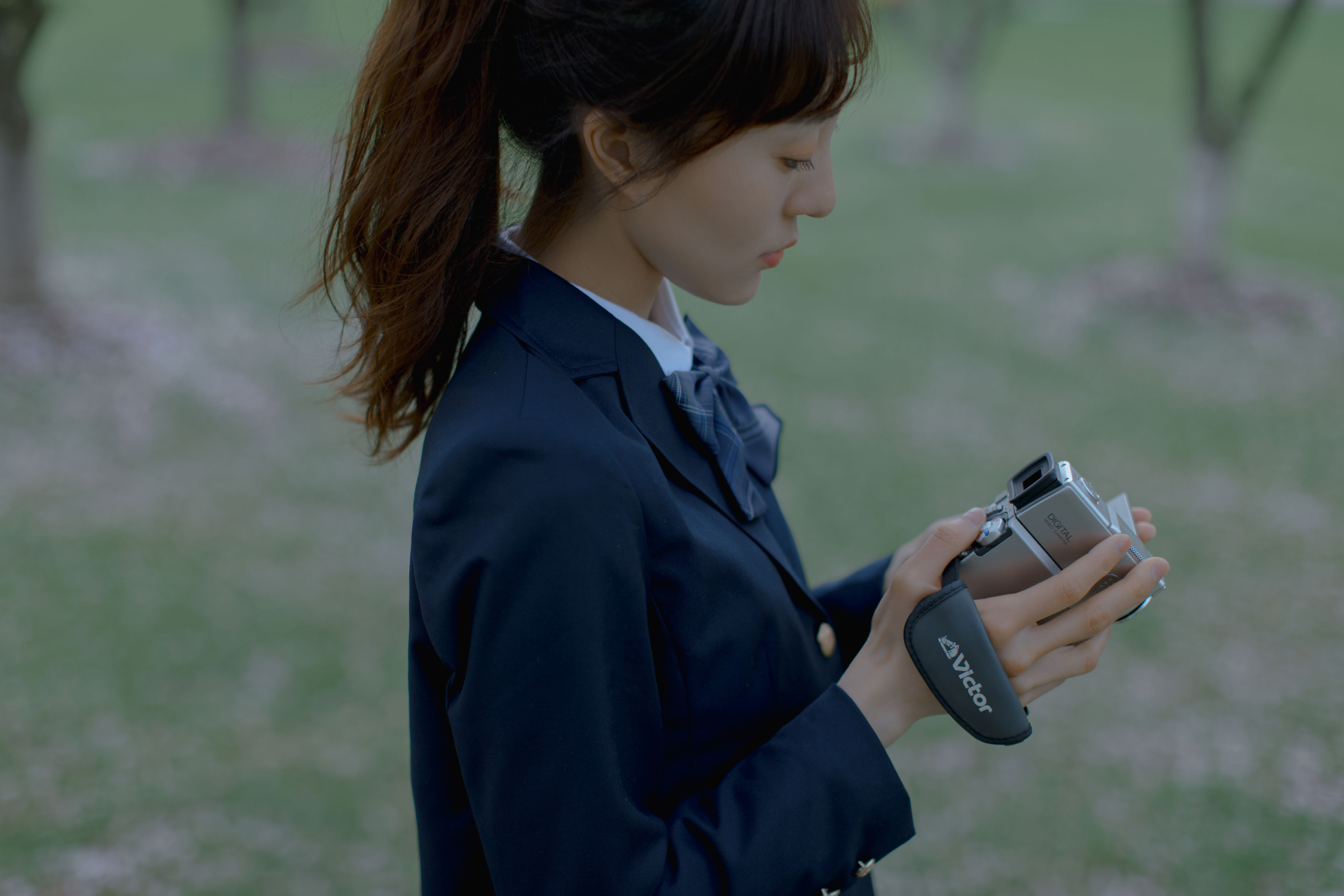 樱花渐落 情感 文艺 JK少女 学院风 花 樱花