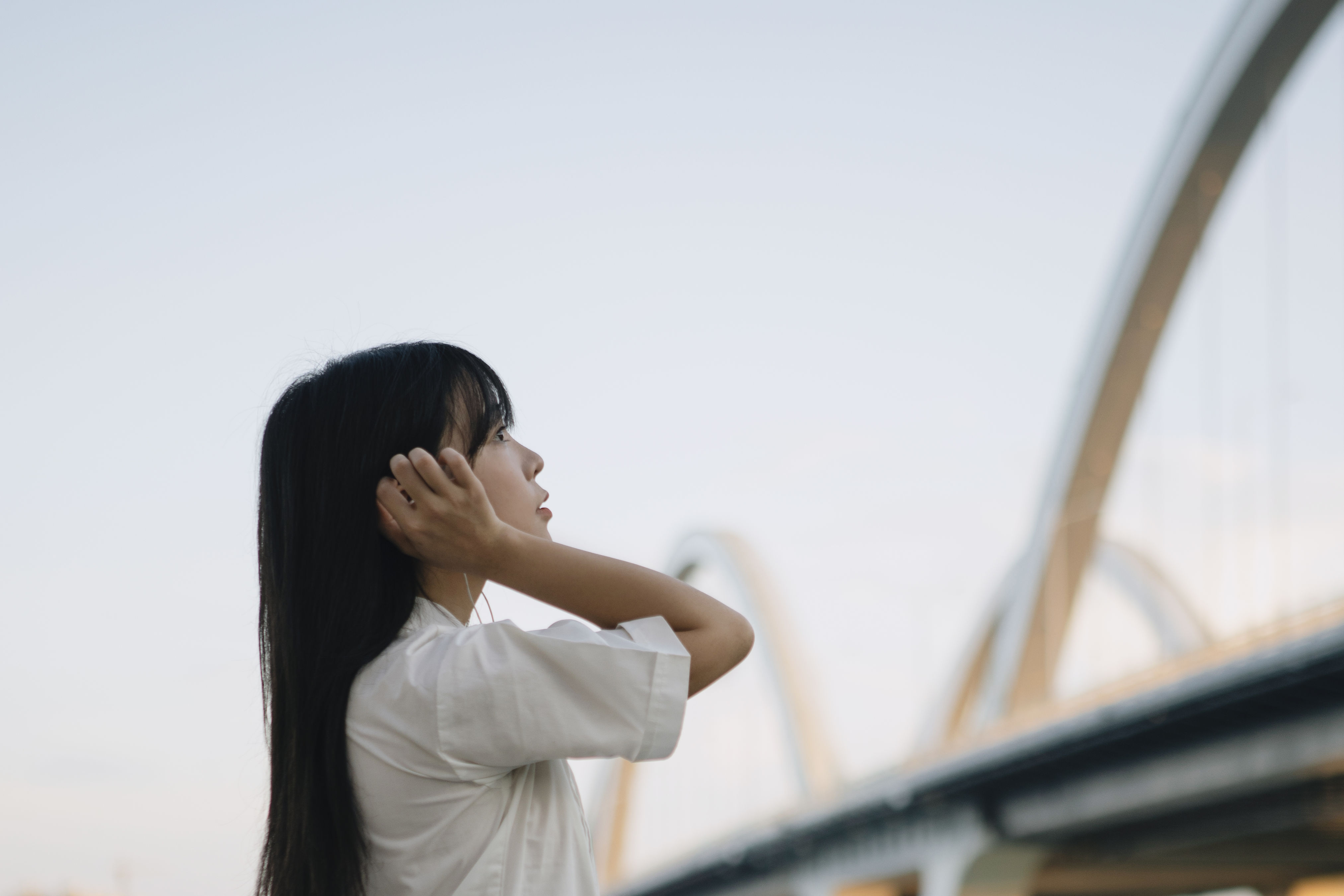 你听得到 女生 街拍 青春 学院风