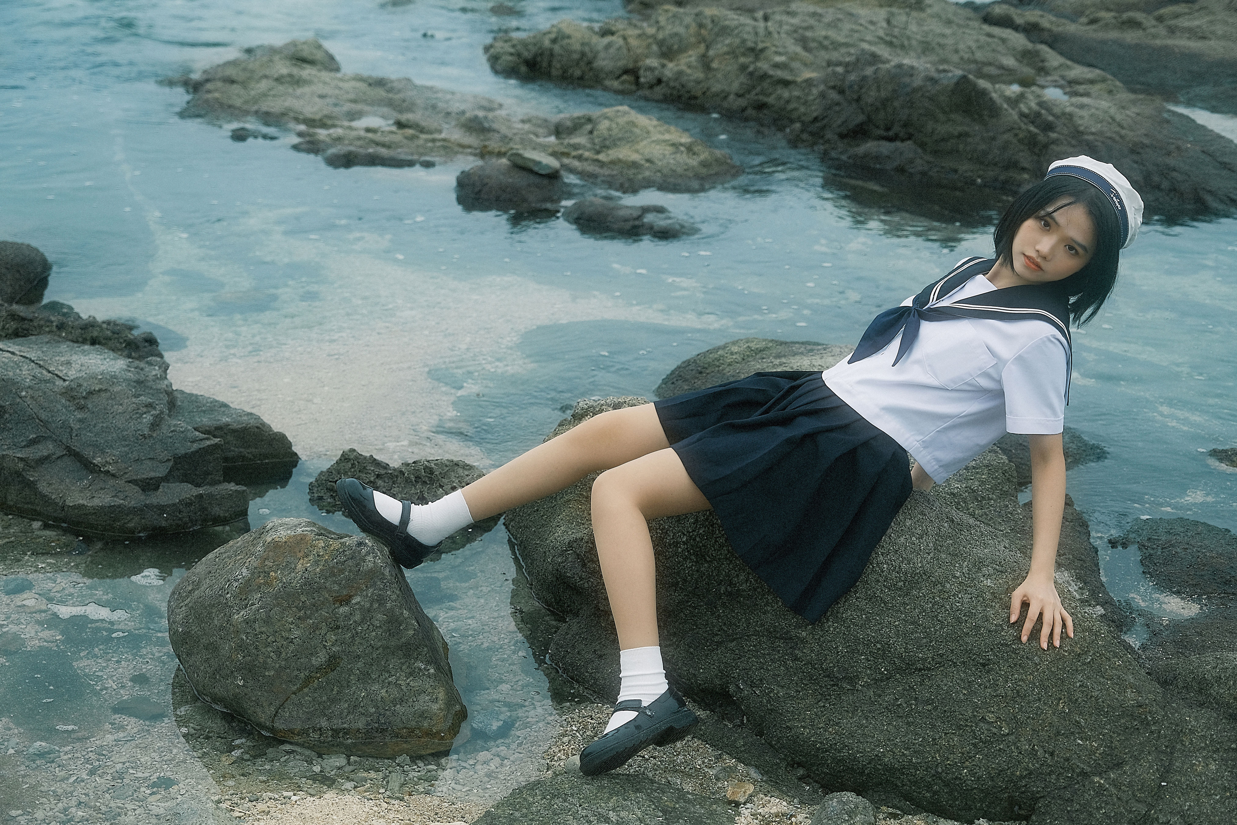 阴天的海 日系 写真集 女生