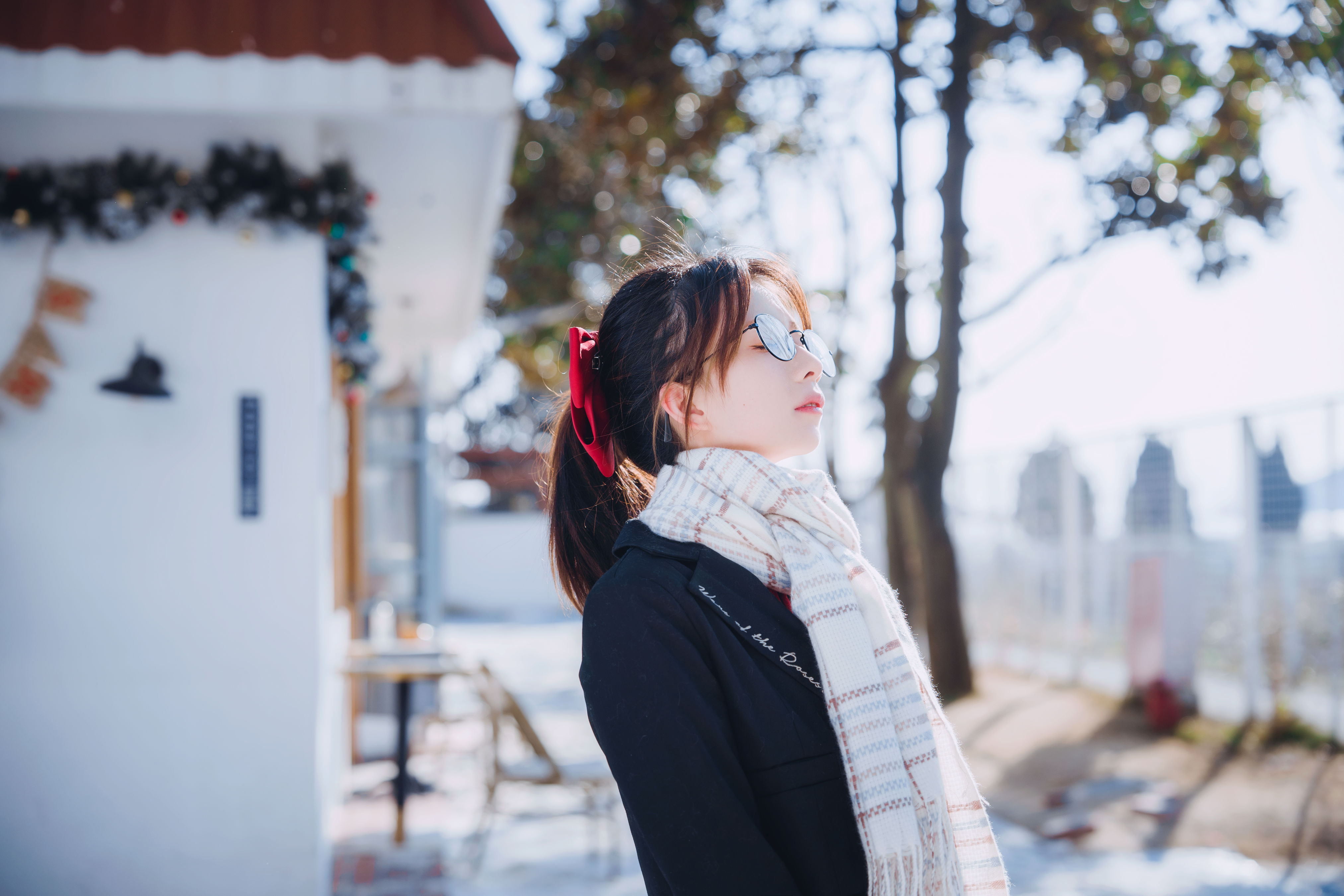 恋冬 日系 冬天 雪景 女生 JK