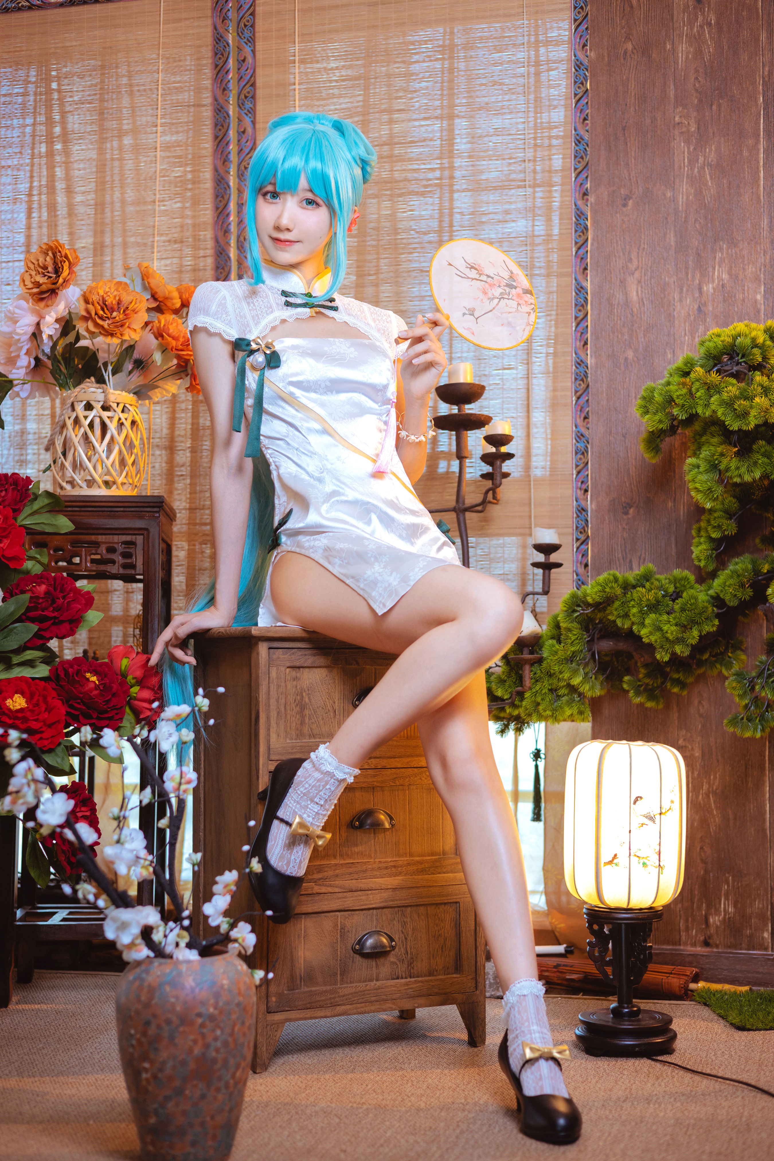 初音COSPLAY 二次元 Cosplay 美少女 模特 旗袍