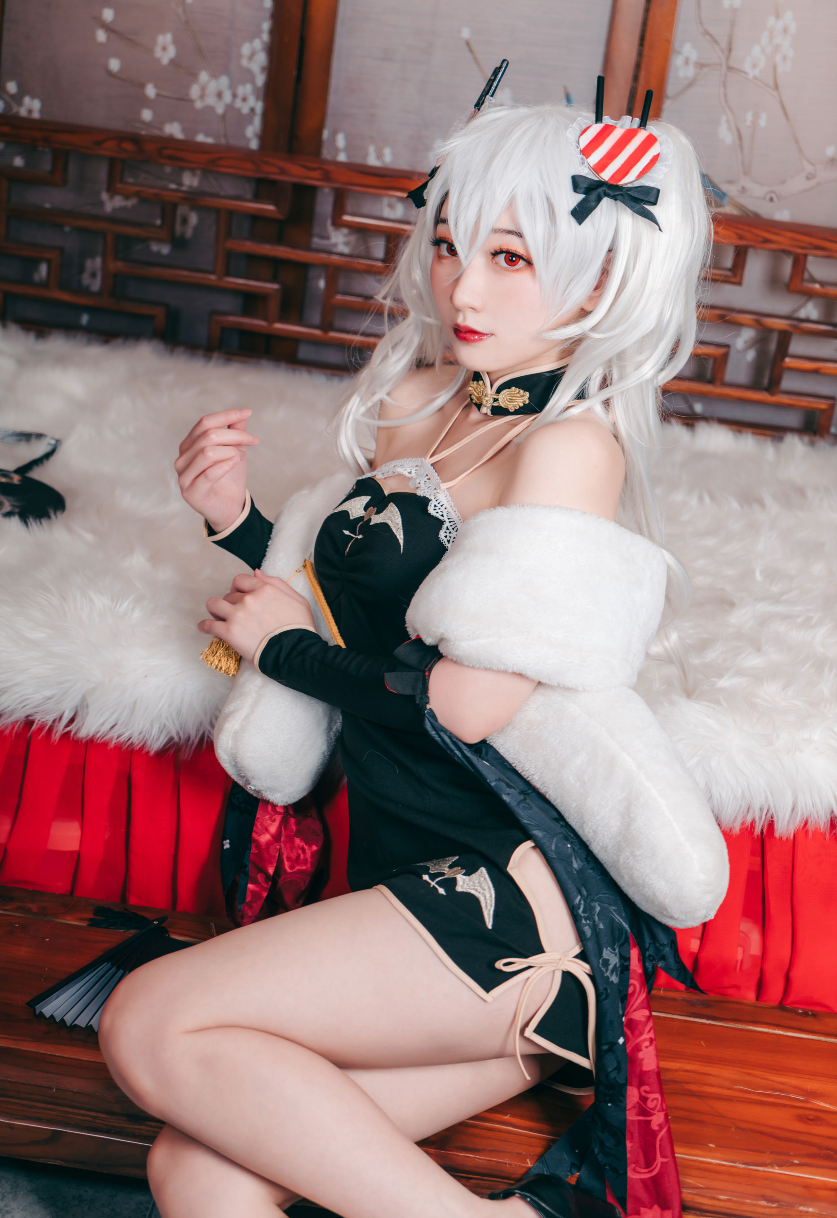 吸血鬼旗袍 二次元 Cosplay 旗袍 性感 福利